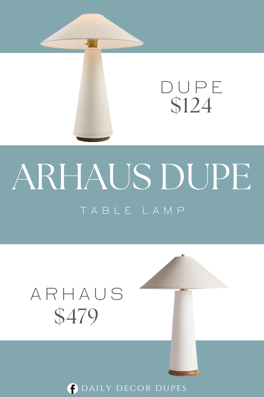 Arhaus Ombra Table Lamp Dupe. It is made of fabric, through which it emits uniform, comfortable and relaxing light without glare, good light transmission effect, and care for your eyesight.