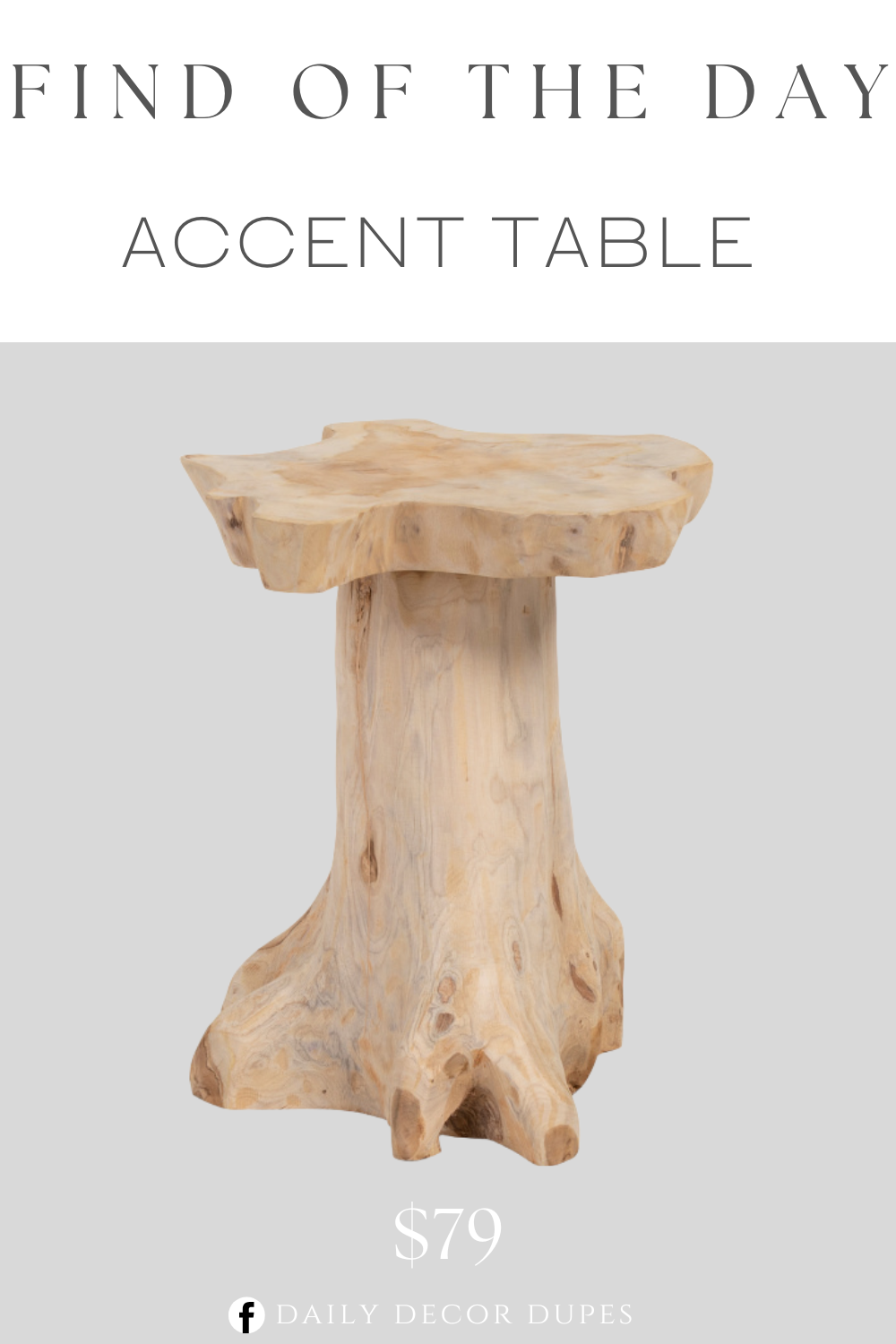 Find of the Day Teak Root Accent Table. Organic design. Teak wood.