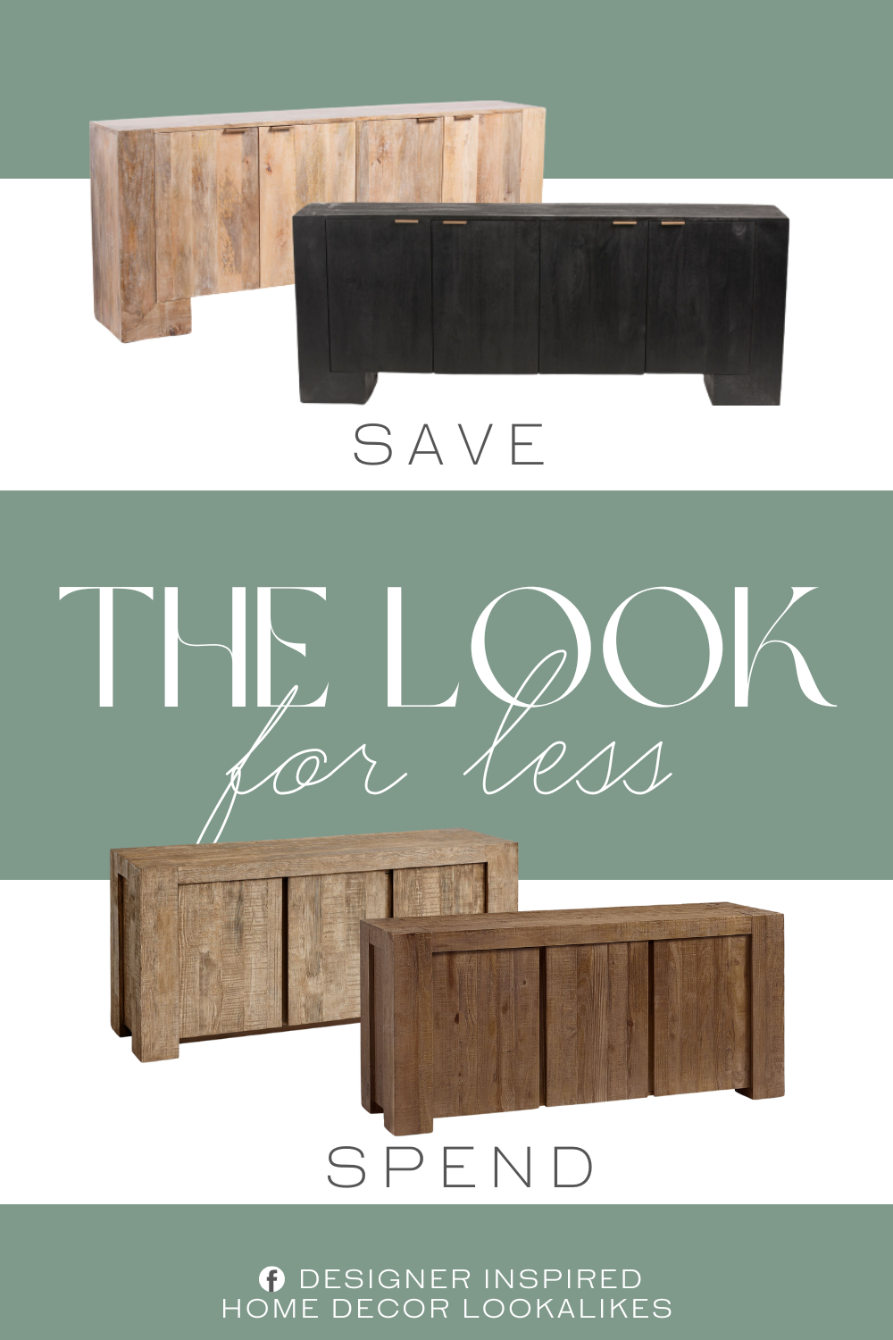 Pottery Barn Rockport Reclaimed Wood Media Console Dupe. 4 doors open to spacious cabinet. mango wood. gold tone hardware