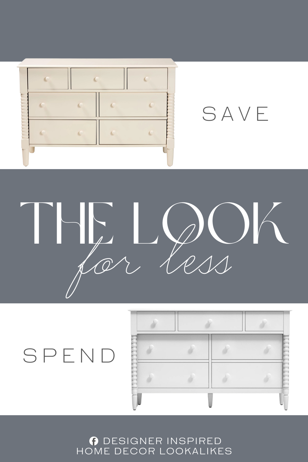 Crate & Barrel Jenny Lind 7-Drawer Kids Dresser Dupe. Constructed from Rubberwood and Engineered Wood. Seven (7) drawers of various sizes adeptly organize clothes, linens, and more.