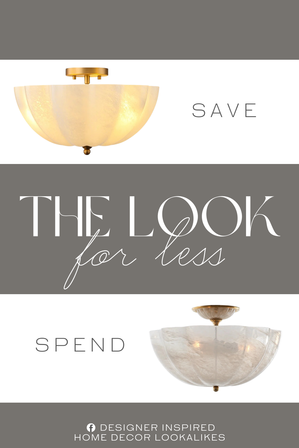 Visual Comfort Signature Light Semi Flush Mount Dupe. With the classic bowl shade design that made of cloud/seedy glass, this ceiling light showcases a timeless and modern style. The brass gold finish complements the shade for a updated look, matching well with contemporary decors.