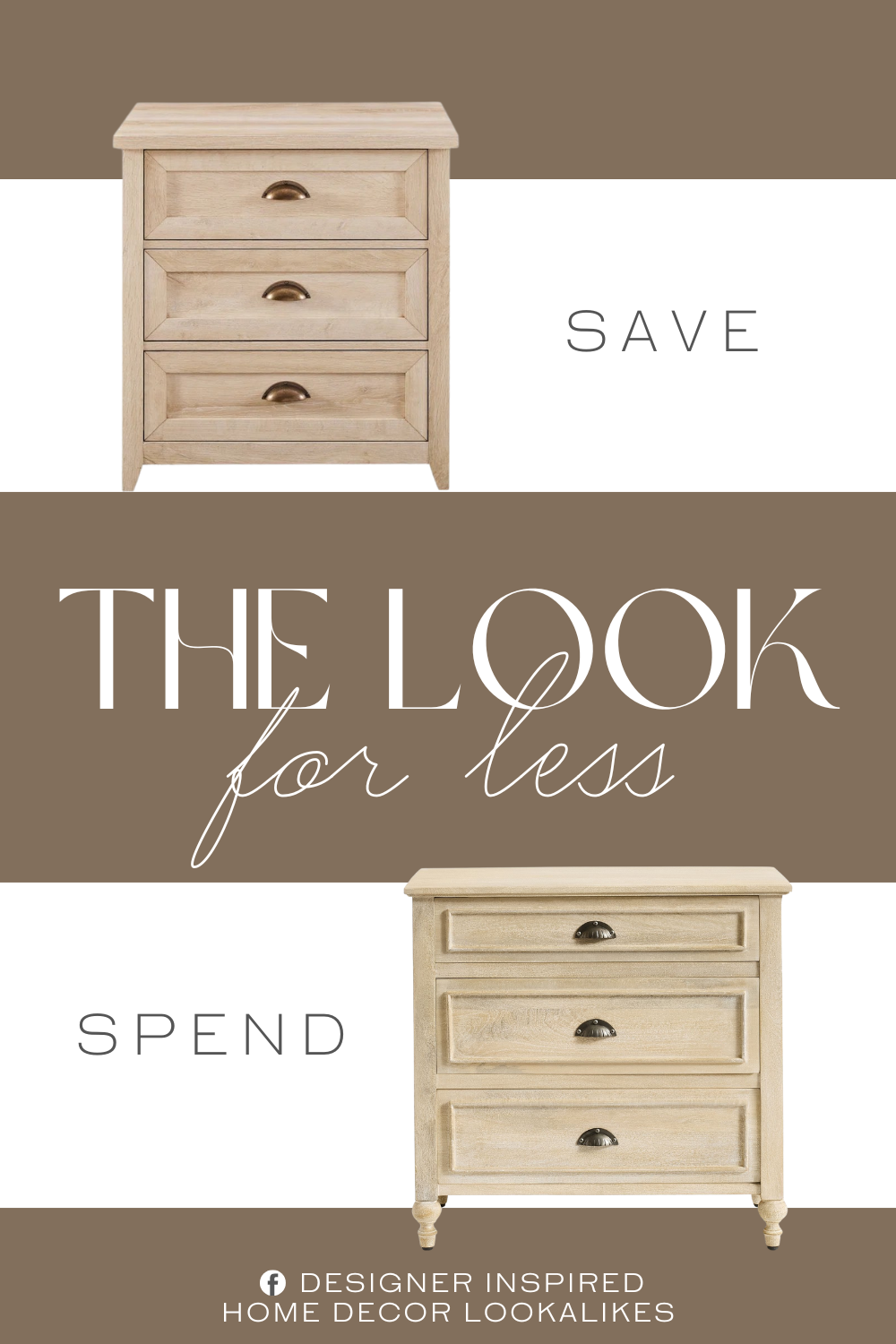 Pottery Barn Astoria Nightstand Dupe. It's crafted from engineered wood in a weathered finish that brings some coastal farmhouse style into your bedroom.