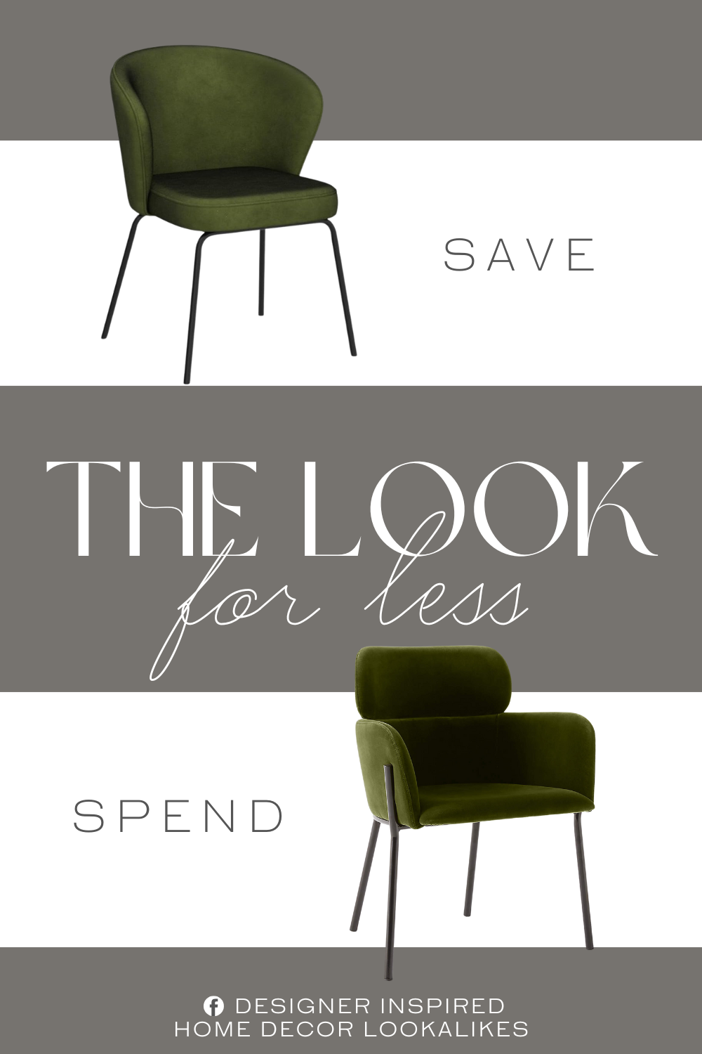 CB2 Azalea Green Velvet Dining Chair Dupe. Upholstered Kitchen Chairs with Curved Wingback & Metal Legs, for Kitchen Living Room, Upholstered Velvet Fabric, Olive Green