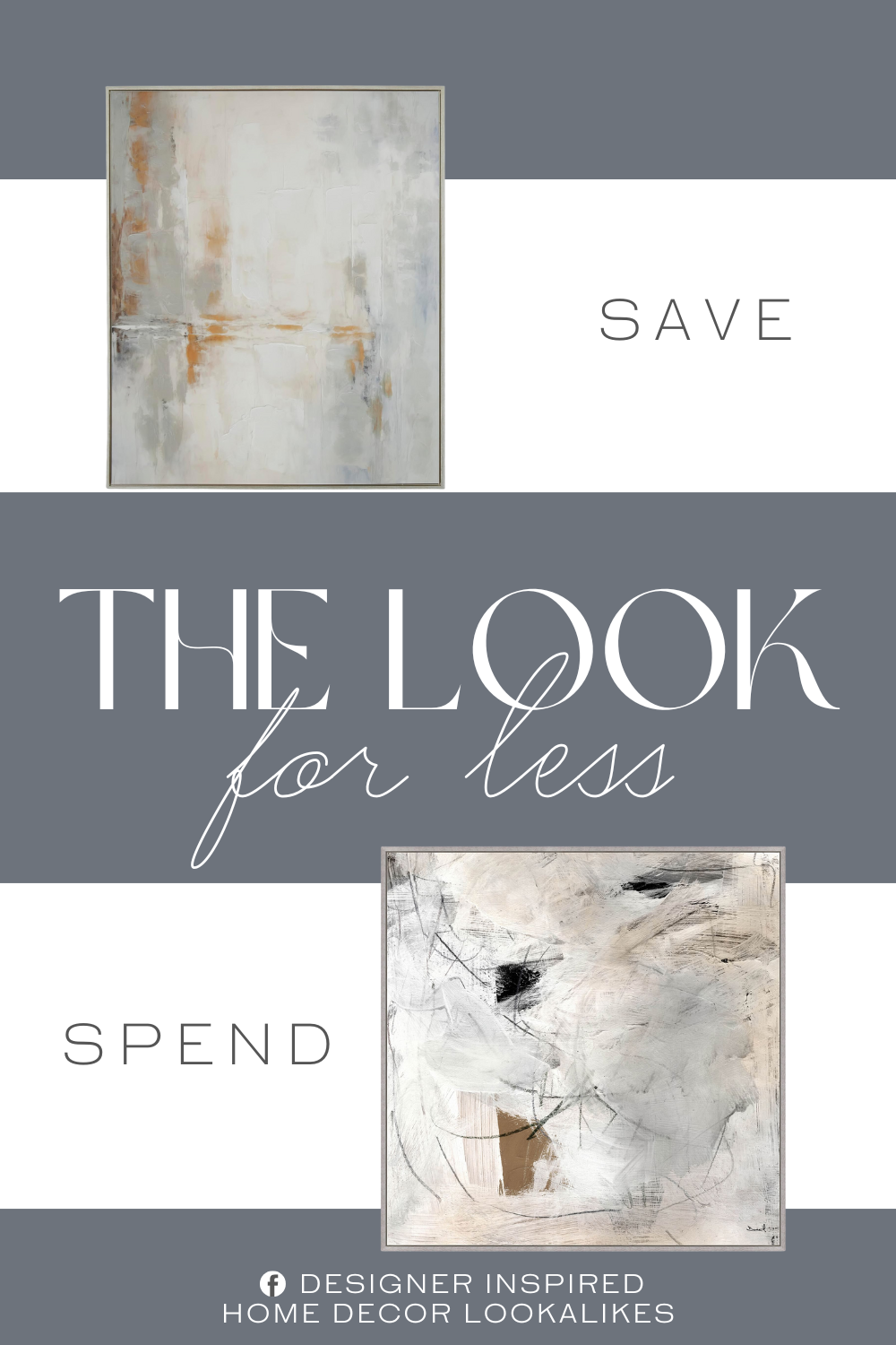 Pottery Barn Seeking Solace Framed Wall Art Print Dupe.this delightfully modern canvas wall art. Restful tones of gray, amber, white and cream create an impressive display wherever you place the framed piece.