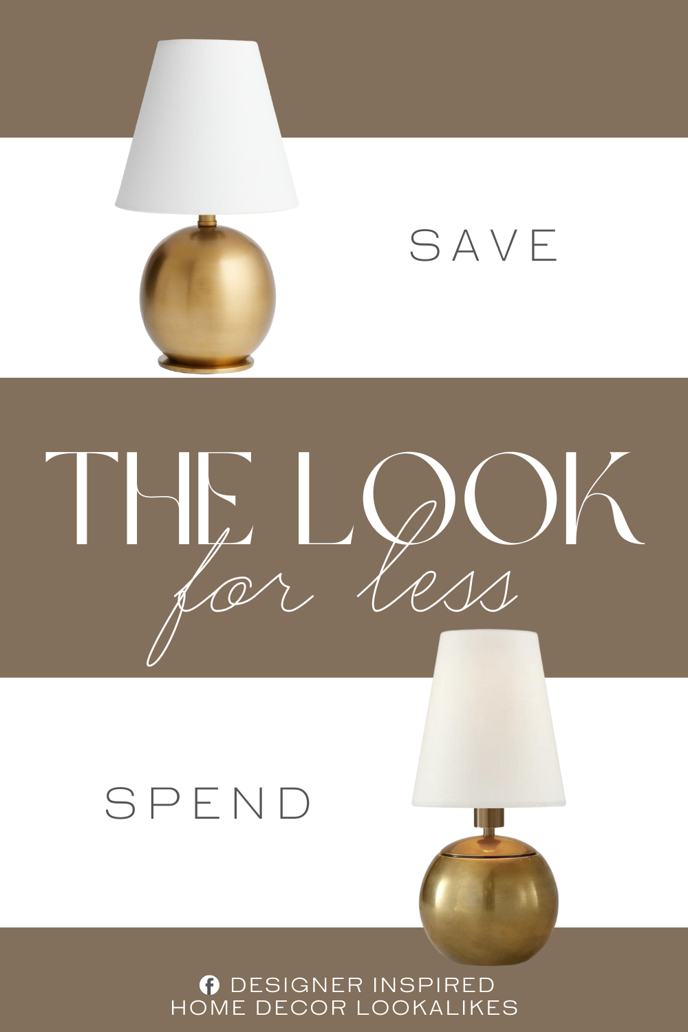 Kathy Kuo Home Brass Linen Shade Round Table Lamp Dupe. Made of metal and linen. Includes ivory linen empire shade.
