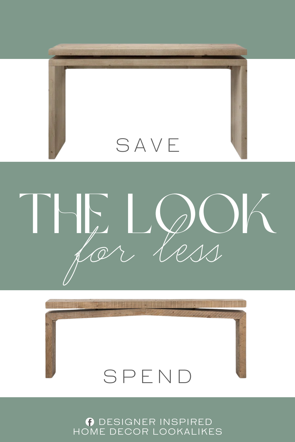 Kathy Kuo Home Rayan Rustic Rectangular Console Table Dupe. It crafted from natural wood to bring a touch of rustic charm to your living space. Double board suspension design.