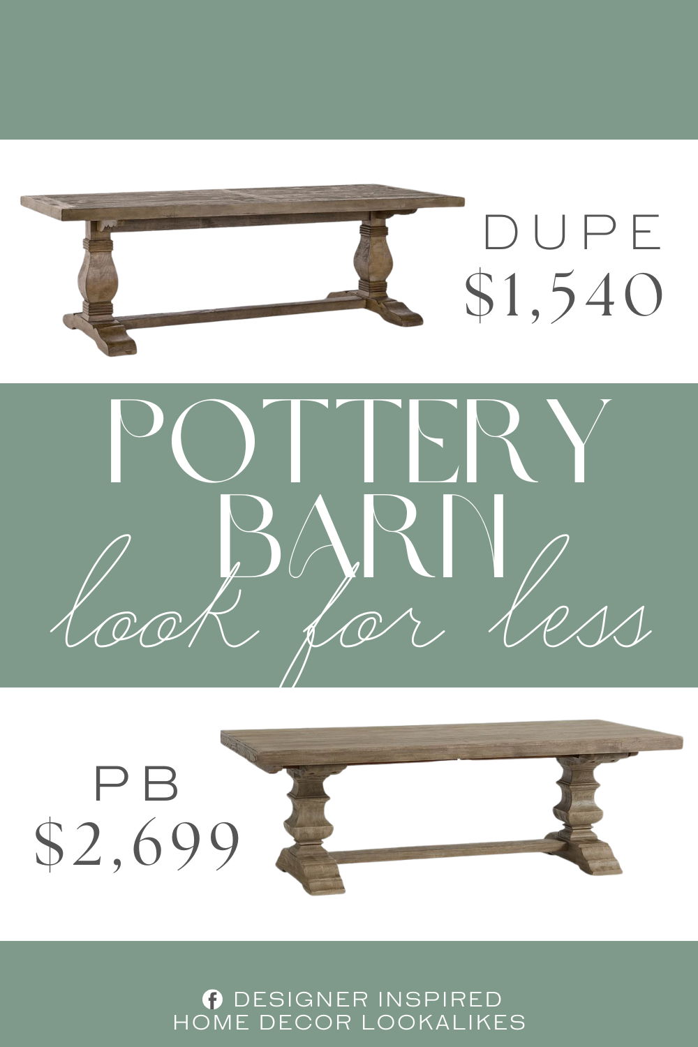 Pottery Barn Banks Extendable Dining Table Dupe. The rectangular tabletop is crafted from solid wood, showcasing the natural beauty of wood knots and purposeful distressing for a warm, lived-in look. Its trestle base, made from reclaimed wood in a distressed ivory finish, adds a touch of rustic elegance.