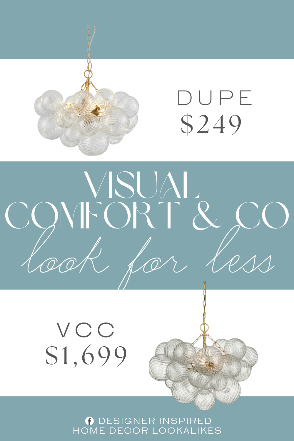 Visual Comfort & Co Talia Small Chandelier Dupe. Elegant design featuring a cluster of eight lights with swirl ribbed glass shades. Each glass shade is crafted with a unique ribbed texture, enhancing light diffusion.