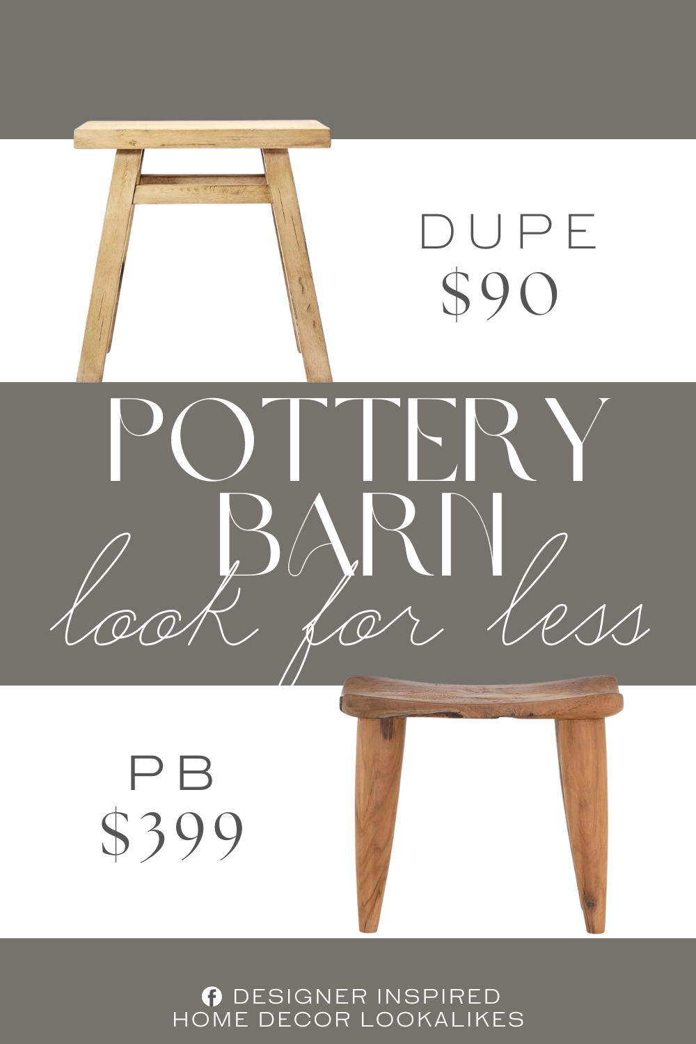 Pottery Barn Zander Teak Outdoor Accent Stool Dupe. Carved out of wood, this rectangle bench with four leg supports fits easily into your living room, study area or any other space.