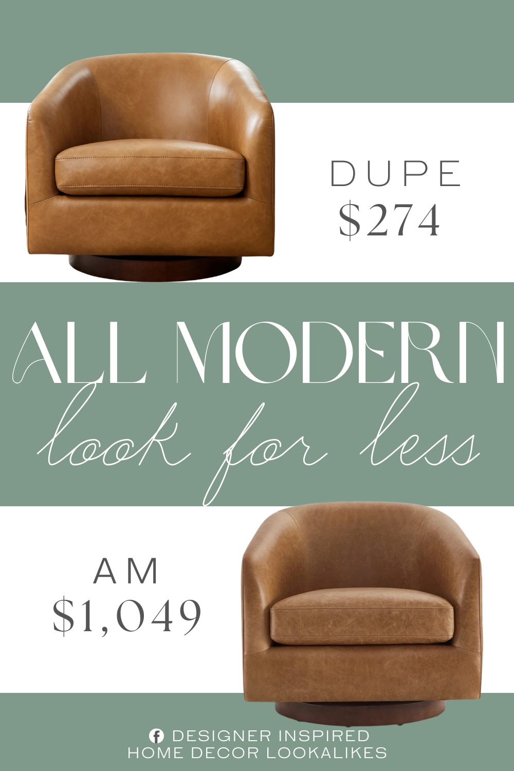 All Modern Bennett Genuine Leather Swivel Barrel Chair Dupe. Webbed seat suspension for firm support and even weight distribution. Durable base made of solid and engineered wood. 360-degree rotation swivel base.