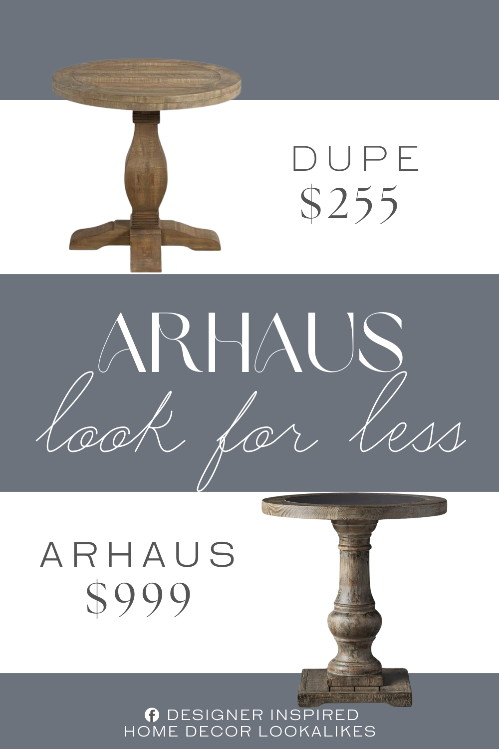 Arhaus Hudson End Table Dupe. It features a natural wood grain color variation, and a natural finish highlighting its antique look, and unique beauty.