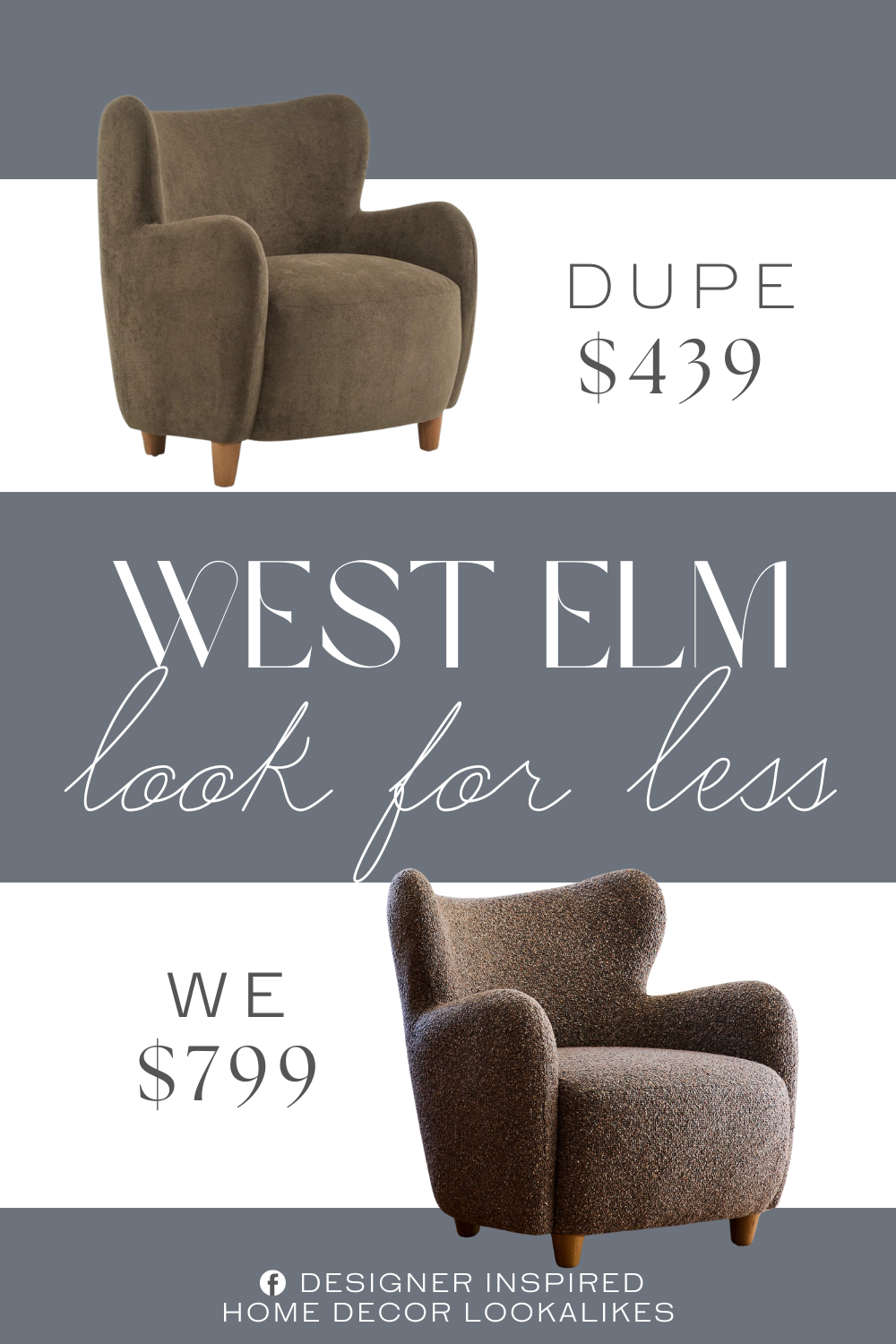 West Elm Jodie Wing Chair Dupe. This wingback chair is upholstered in premium polyester fabric with warm, luxurious tones. Its contemporary design is enhanced by a curved backrest and round armrests, while the teak-finished legs introduce a classic touch to any room.