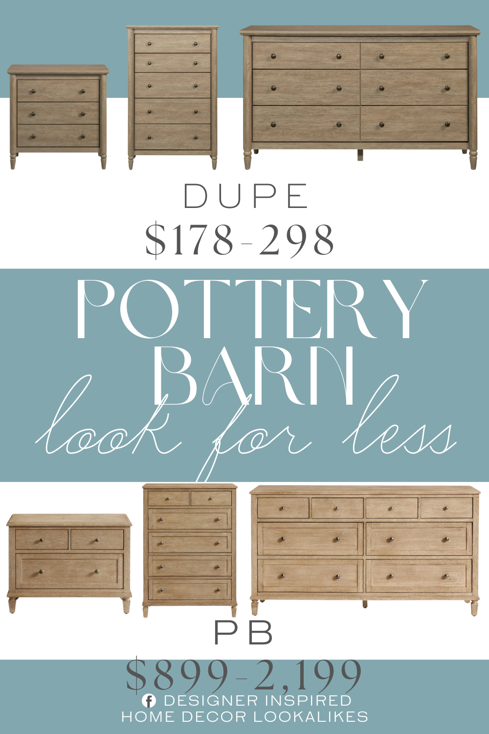 Pottery Barn Sausalito Bedroom Furniture Set Dupes.