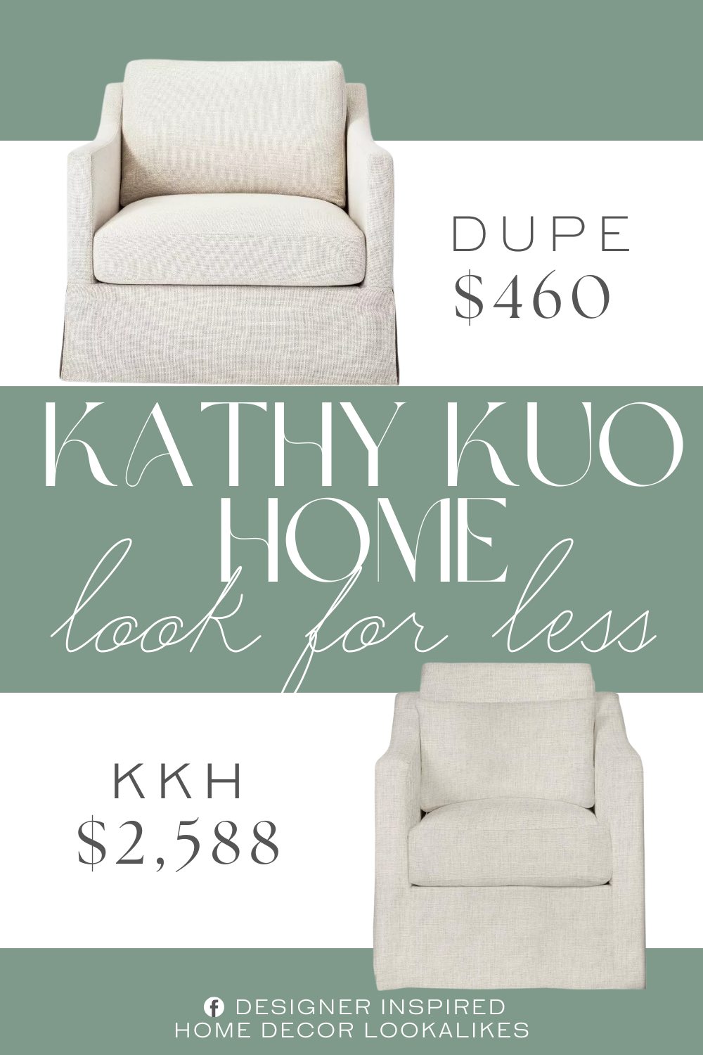 Kathy Kuo Home Cisco Slipcovered Swivel Club Arm Chair Dupe. With its padded back, seat and armrests, this upholstered chair swivels for comfort and convenience. The frame is kept hidden by a slipcover that extends to the floor for a clean, polished look.