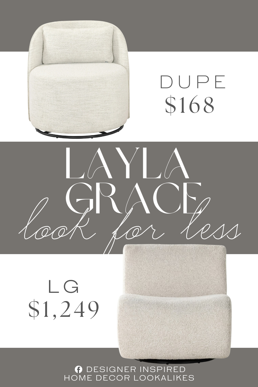 Layla Grace Siedell Chair Dupe. Stylish arched backrest adds a contemporary touch. Sturdy wood construction ensures durability.