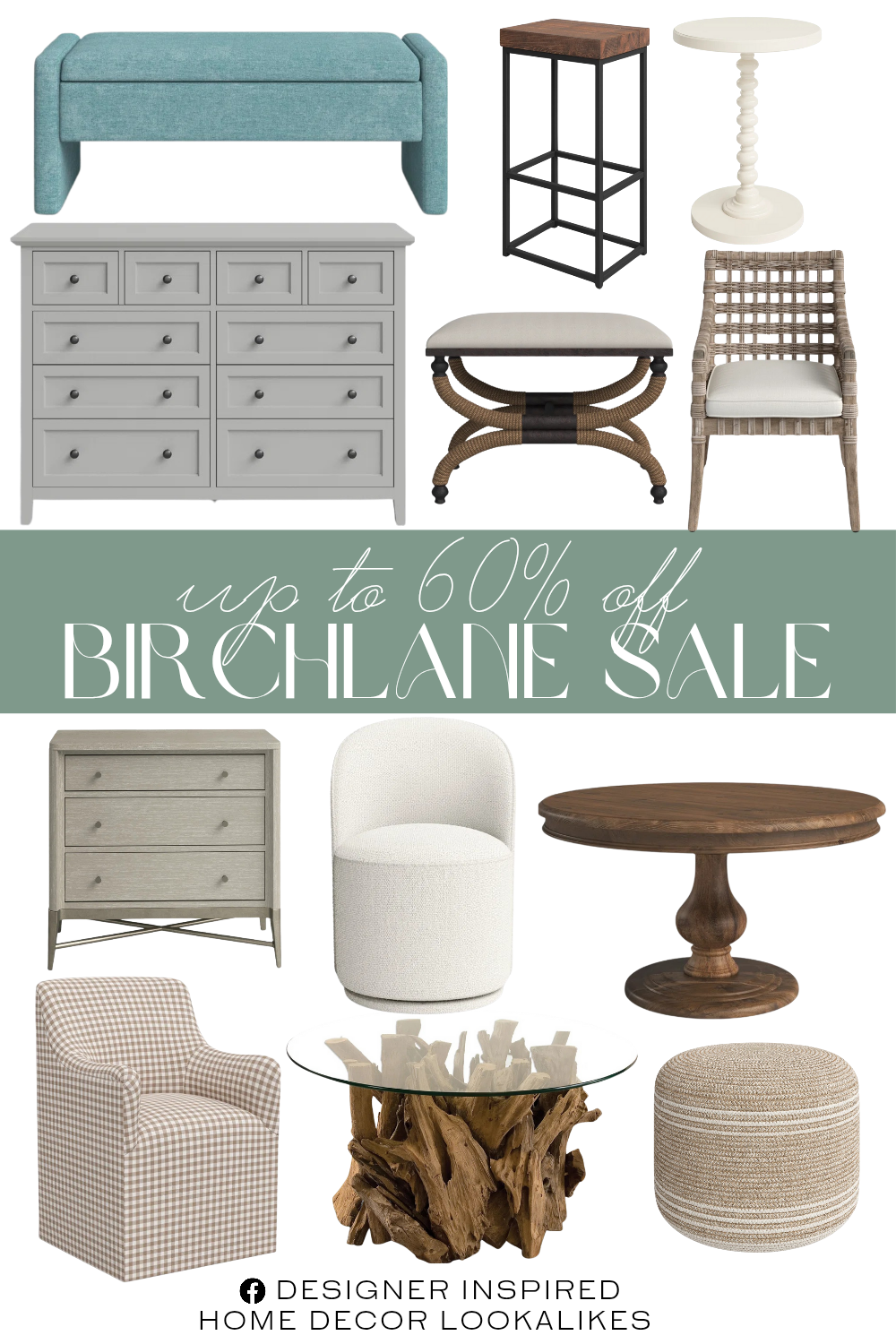 BirchLane Memorial Day Event. Howth Upholstered Arm Chair. Fiama End Table. Sharlene Swivel Side Chair. Regan 3 - Drawer Nightstand. Heatherly Upholstered Pouf. Sharpay Upholstered Storage Bench. Renee 8 - Drawer Dresser. Tamera Solid Wood Stool. Albia 54" Solid Wood Pedestal Dining Table. Julip Coffee Table. Coolidge Woven Arm Chair. Ine Upholstered Ottoman.