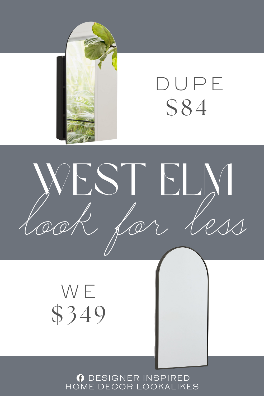 West Elm Arched Metal Framed Medicine Cabinet Dupe. The high quality construction of the cabinet is made with moisture resistant PB board with a beautifully Arched mirror with 3mm HD silver glass. Our small bathroom mirror cabinet is the perfect solution for creating additional storage in your bathroom.