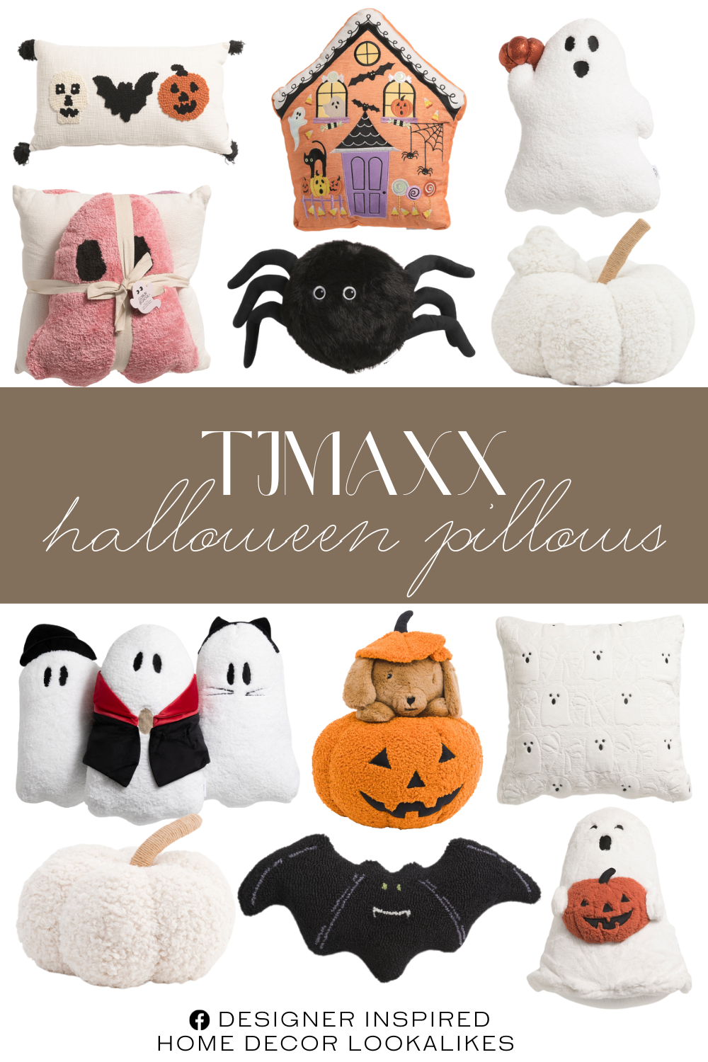 TjMaxx Halloween Pillows. Ghost And Bow Fur Square Pillow. French Knot Halloween Friends Pillow. Spooky House Shaped Pillow. Peek A Boo Halloween Dog Pillow. Shaped Disco Ball Ghost Pillow. Teddy Pumpkin. Shaped Ghost And Pumpkin Pillow. Bat Hooked Pillow. Spider Furball Shaped Pillow. 2pk Rib Textured With Tufted Boos Pillows. 3pk Ghost In Costumes Decorative Pillows. Sherpa Pumpkin With Ghost Decor.