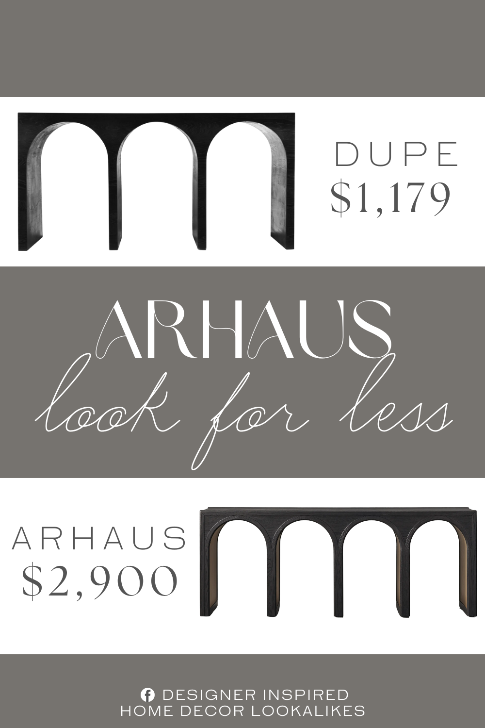 Arhaus Hattie Console Table Dupe. Crafted from solid oak, this console table is well-built and can withstand the weight of practically anything.