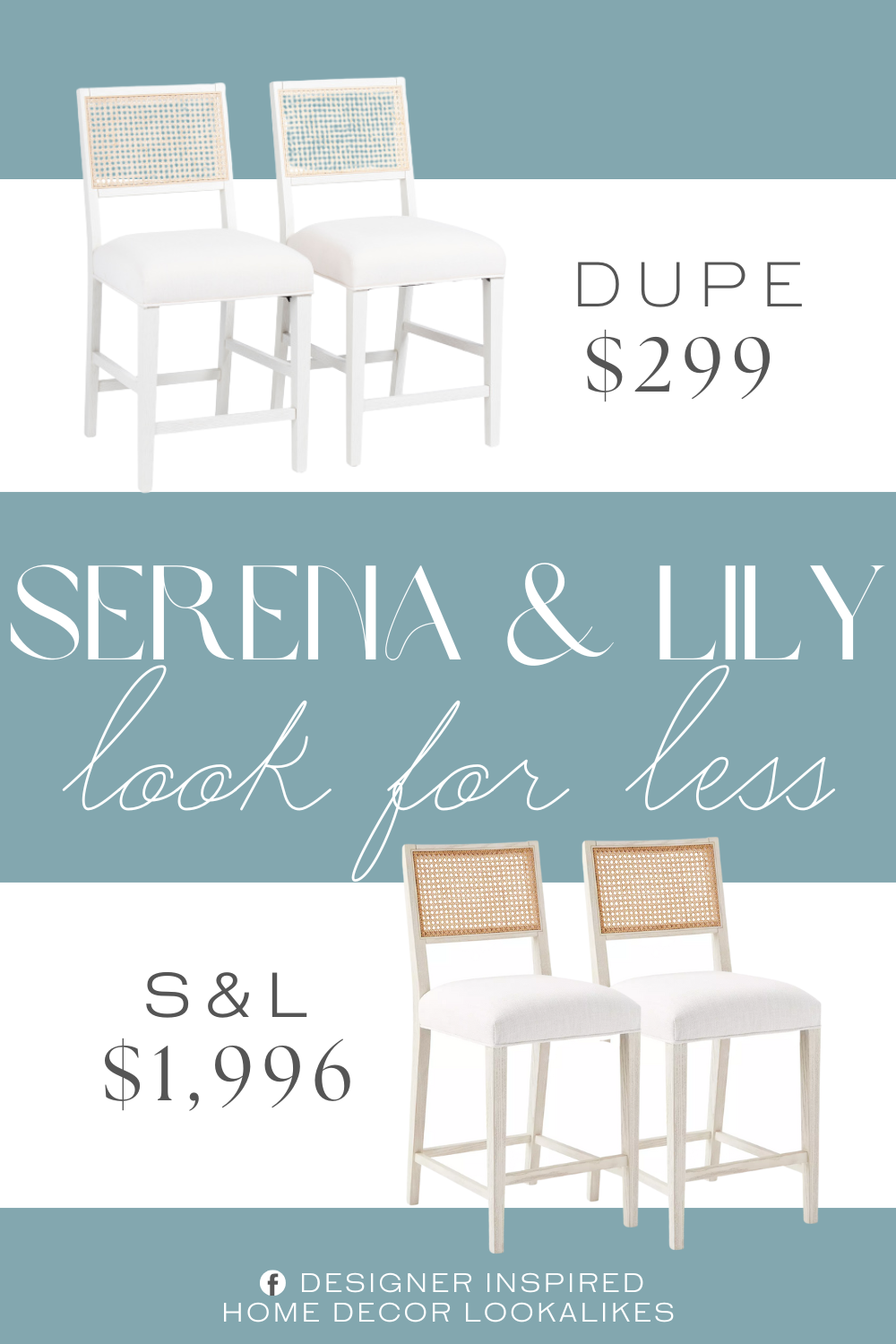 Serena & Lily Wells Counter Stool Dupe. set of 2 stools, woven back, cushioned seat. rattan, fill: polyurethane foam.