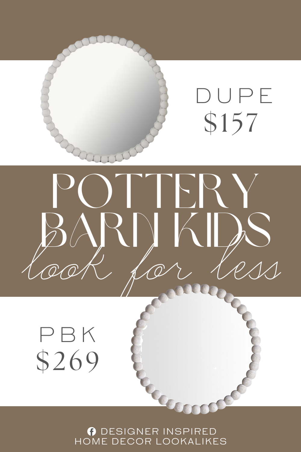 Pottery Barn Kids Naturalist Round Mirror Dupe. Handmade by skilled furniture craftsmen. Playful wooden frame.