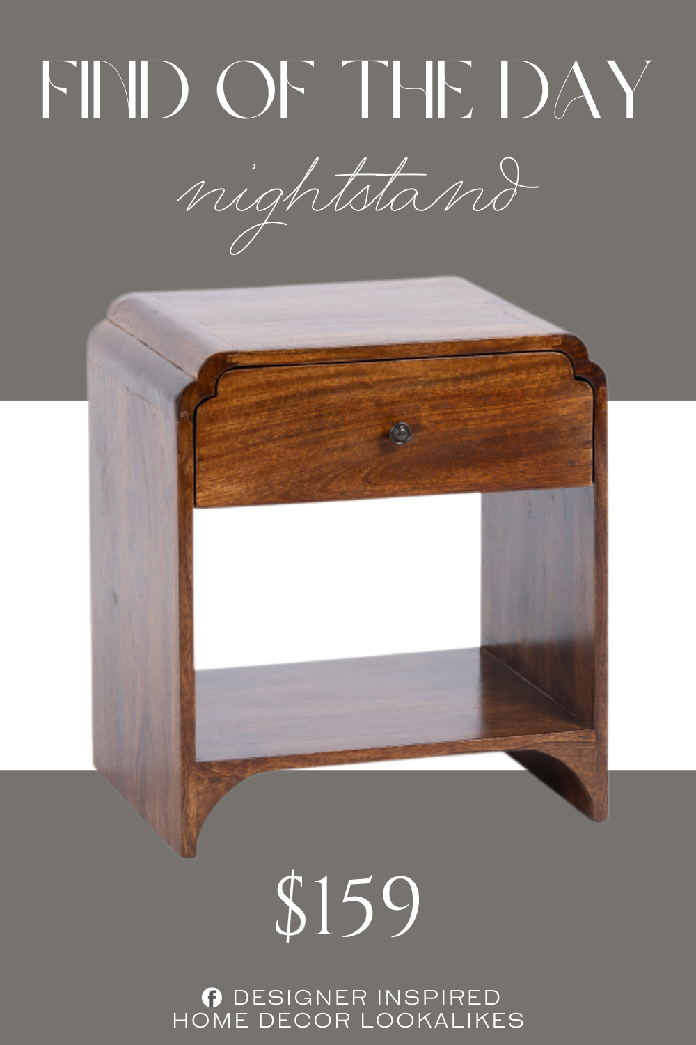 Find of the Day Solid Wood Newton Nightstand. Made from wood.