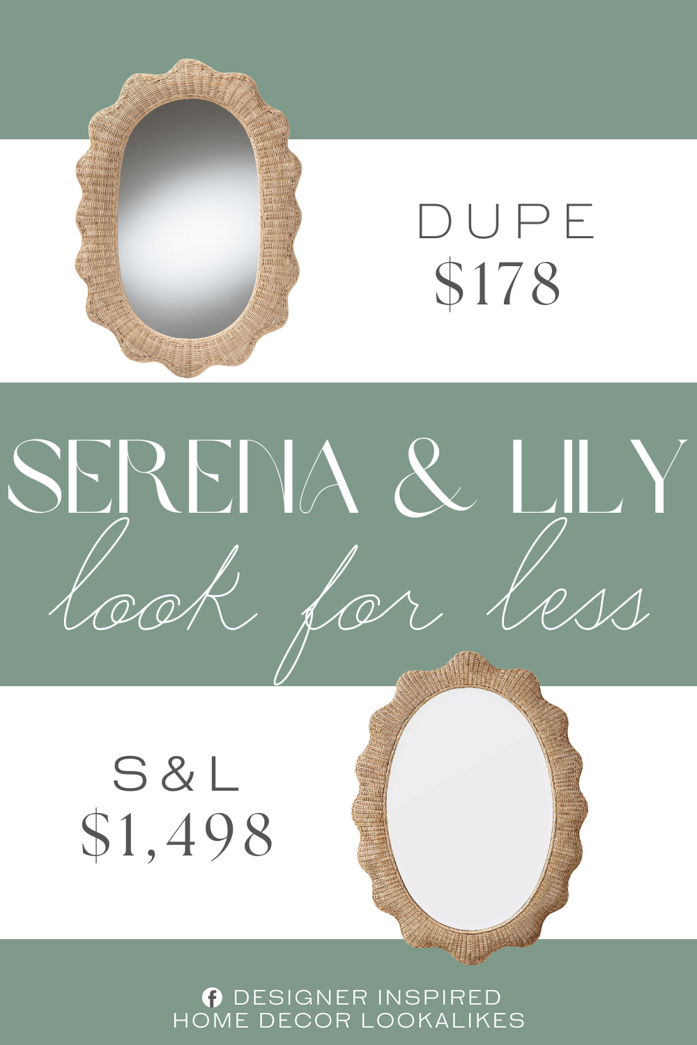 Serena & Lily Cascade Mirror Dupe. Elegantly arranged natural rattan adds coastal charm with a light, airy aesthetic; Durable Construction: Constructed from Natural Rattan, Mirrored Glass, Metal, and Engineered Wood