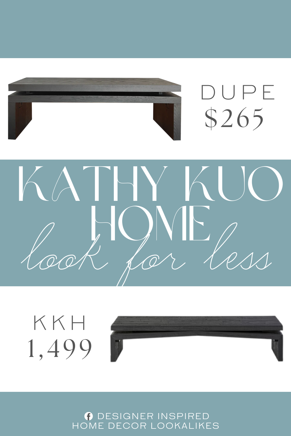 Kathy Kuo Home Rayan Black Reclaimed Wood Coffee Table Dupe. 2-Tiered Tabletop Black Coffe Table for Living Room. Versatile Wood Grain Coffee table. Built to last with high-quality materials. The sturdy frame ensures stability and longevity.