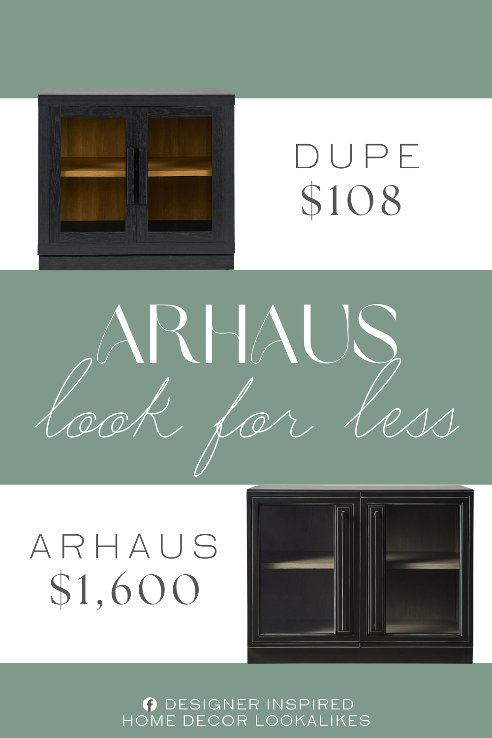 Arhaus Factory Hall Chest Dupe. Transitional style. Soft-close doors. 1 adjustable shelf. Wood Composite Material.