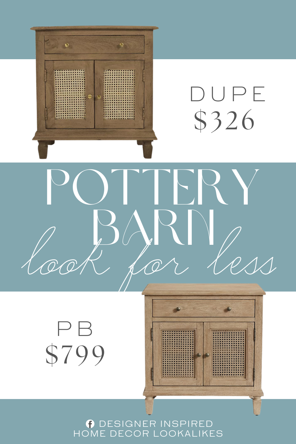 Pottery Barn Sausalito Cane Cabinet Nightstand Dupe. Handcrafted from a durable premium grade mango wood frame. Woven rattan front material that ages beautifully and develops its own unique character over time.