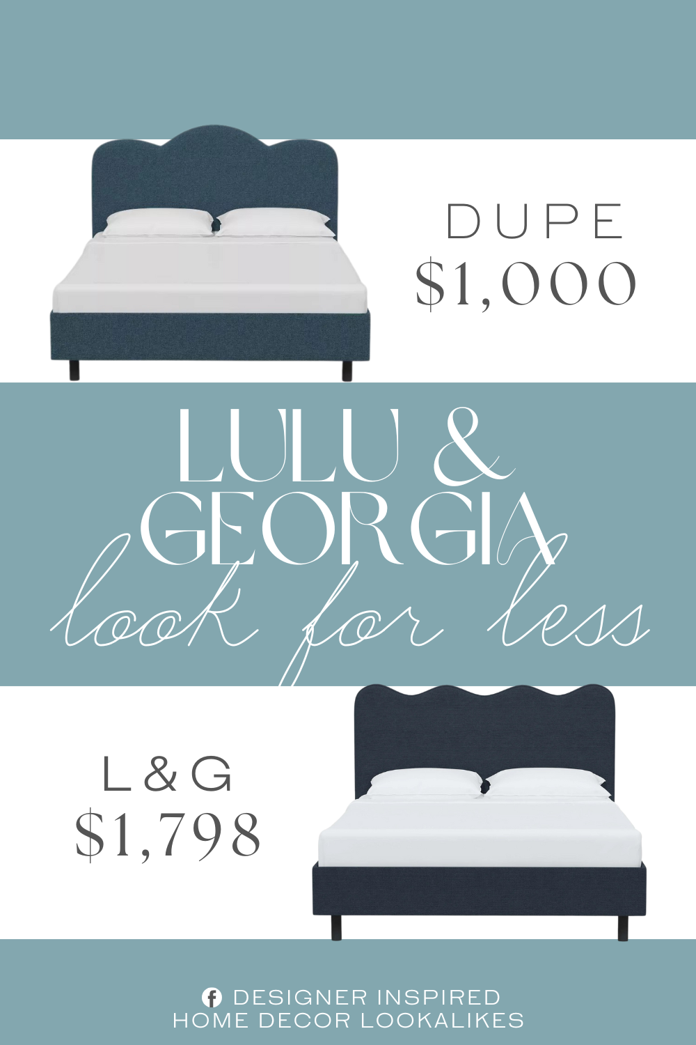 Lulu & Georgia Clementine Platform Bed Dupe. This low-profile platform bed features a scalloped headboard with a lightly padded design. Constructed of pinewood, it's upholstered in solid-colored linen fabric for easy coordination with any decor.