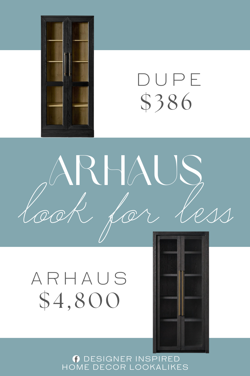 Arhaus Bodhi Cabinet Dupe. Effortless organization with a center divider, 10 compartments and 8 adjustable shelves. The acrylic display cabinet doors are heavy-duty, scratch-resistant, and perfect for displaying your prized possessions.