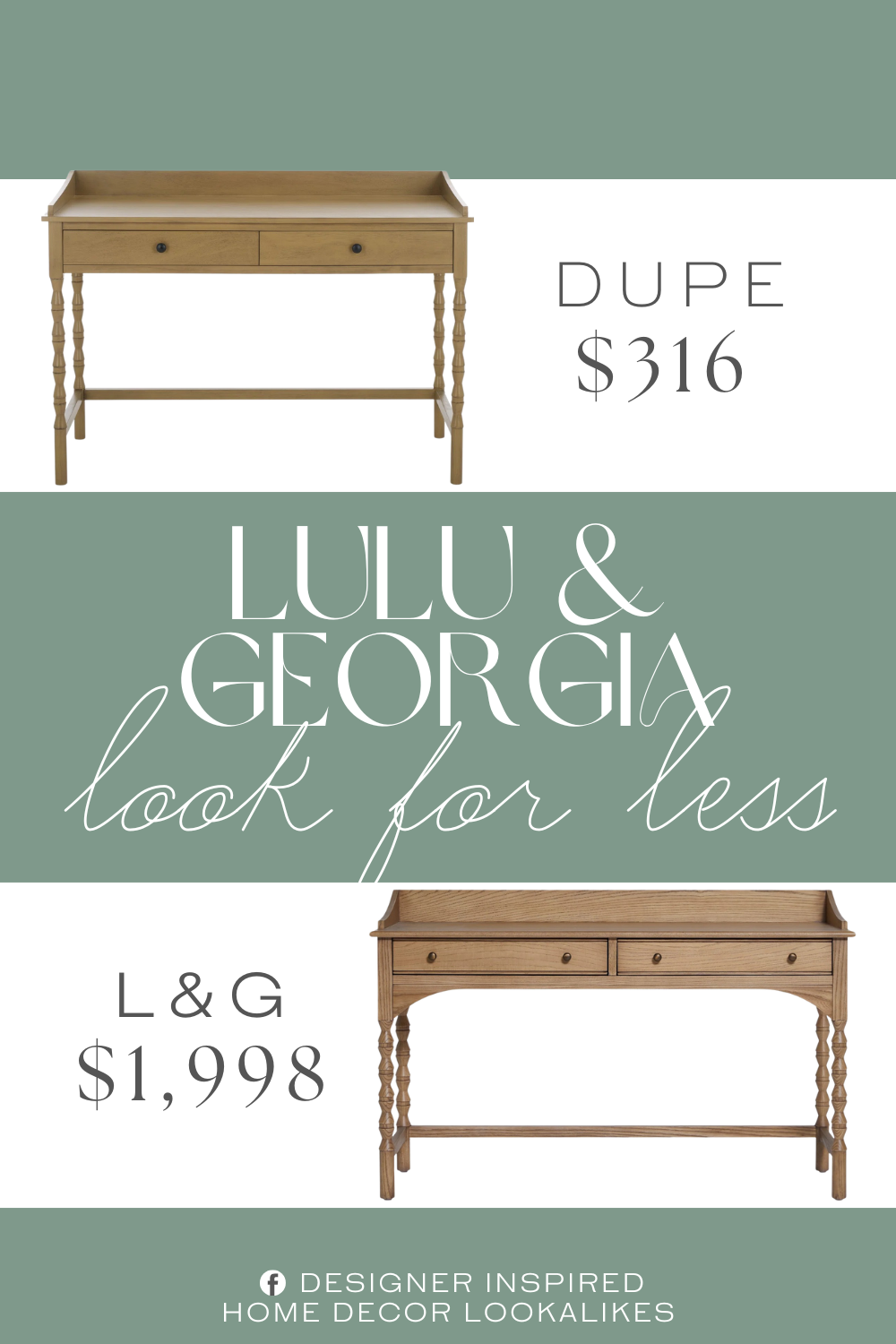 Lulu & Georgia Topia Console Table Dupe. This desk features a clean, contemporary design that fits seamlessly into any workspace.