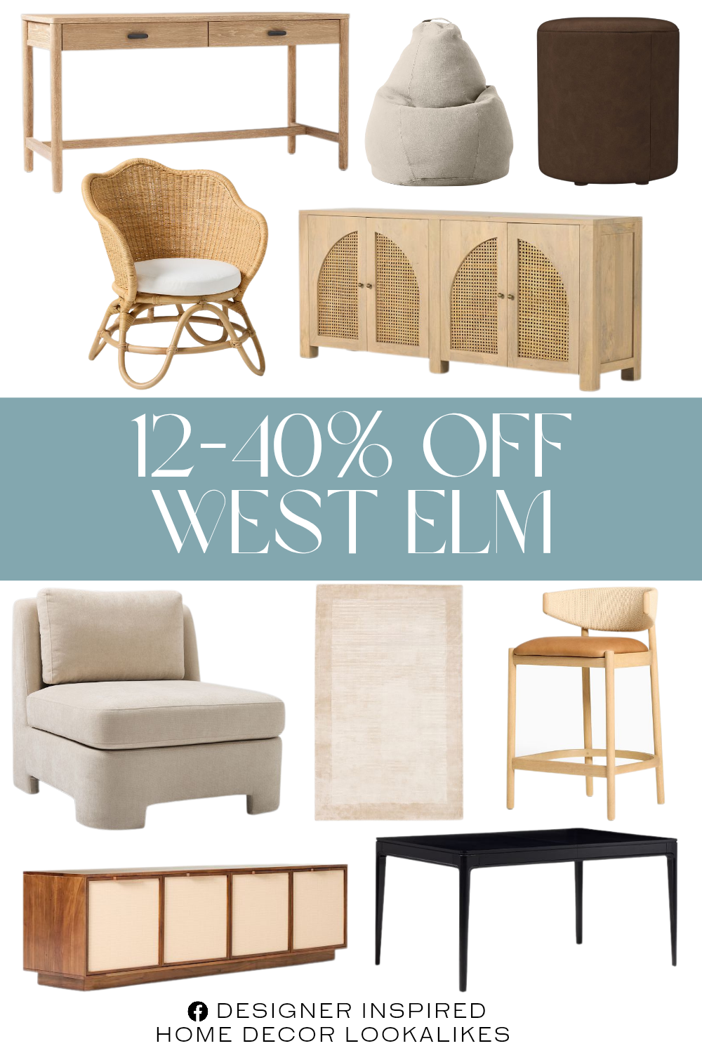 West Elm Open Box Sale. Open Box: Tencel Frame Rug, Beaumont Chair, Ezra Counter Stool, Douglas Tatami Media Console, Cane Arches Buffet, Isla Leather Ottoman, Rory Bean Bag, Parker Expandable Dining Table, Hargrove Desk, Rattan Flower Kids Chair.