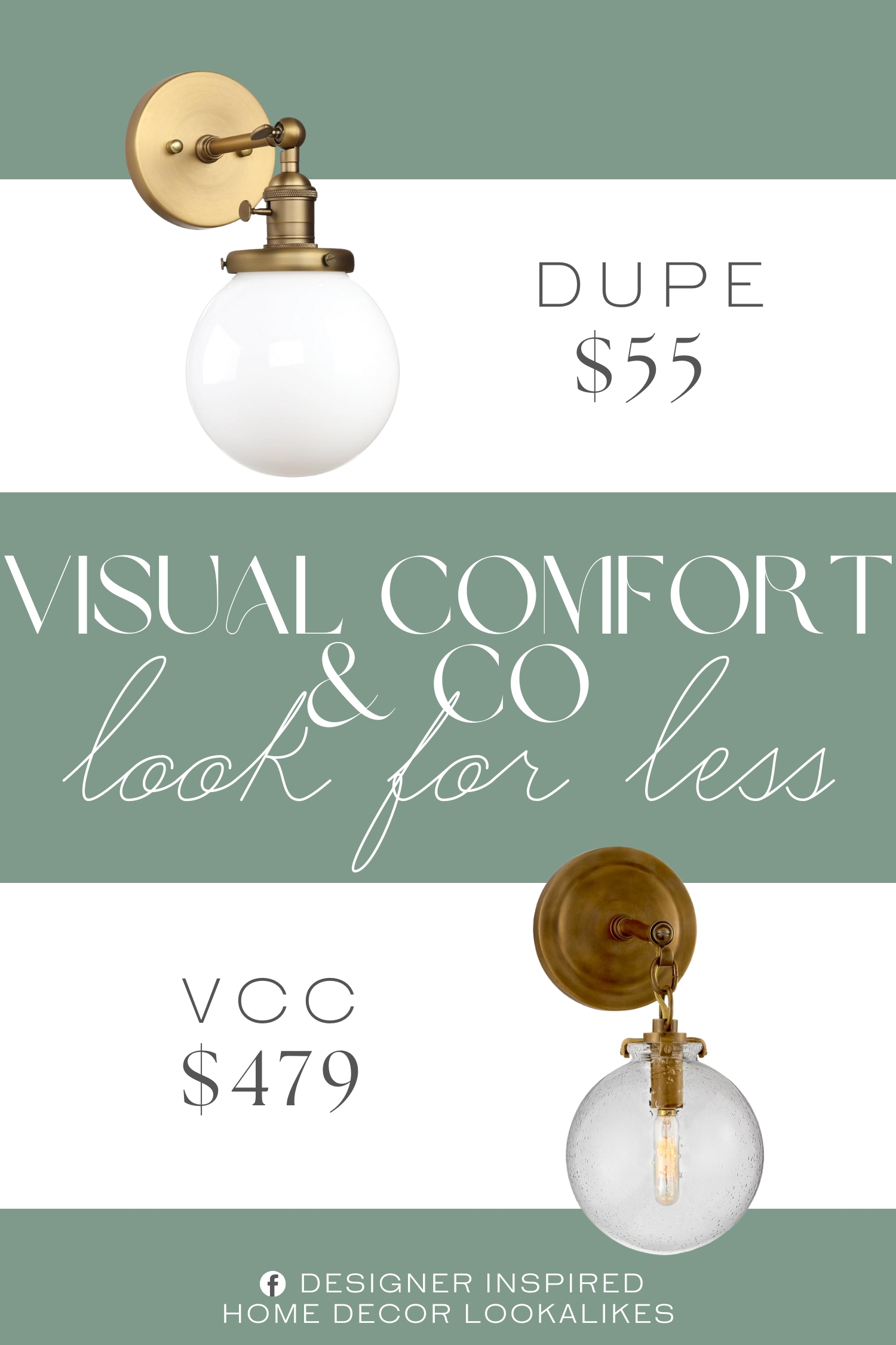 Visual Comfort & Co Katie Small Globe Sconce Dupe. Wall Sconce with White Globe, Brass Bathroom Vanity Light with On Off Switch, Vintage Wall Light Fixtures for Living Room Loft Hallway