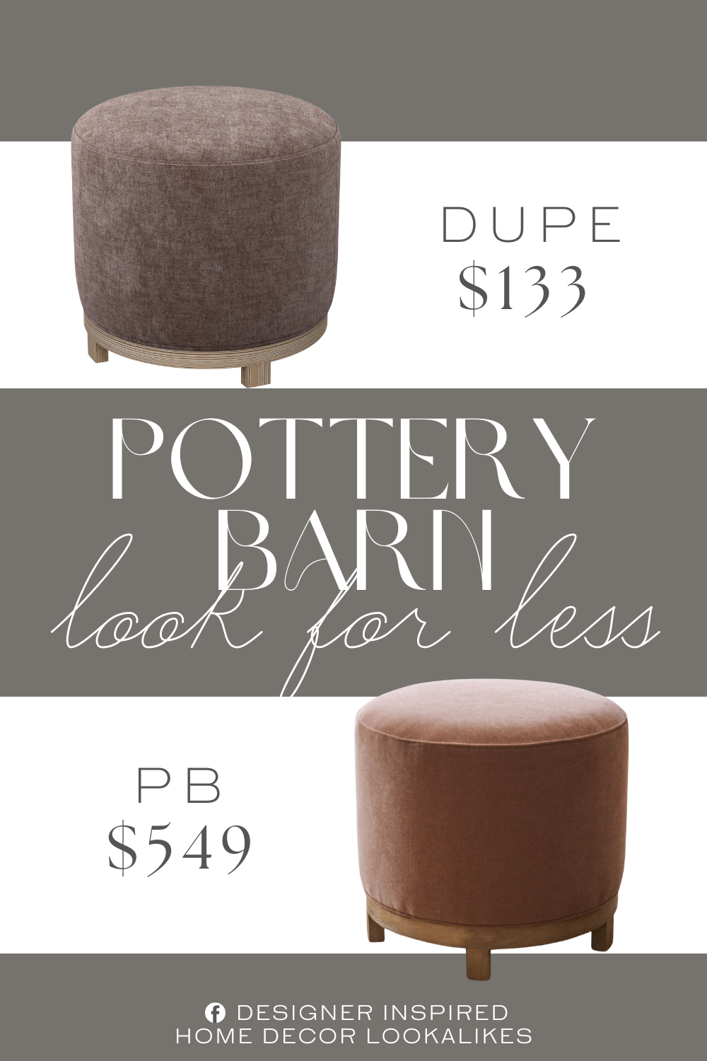 Pottery Barn Jake Swivel Stool Dupe. Upholstered in a soft, textured polyester fabric. Light wood trim and legs provide contrast and stability.