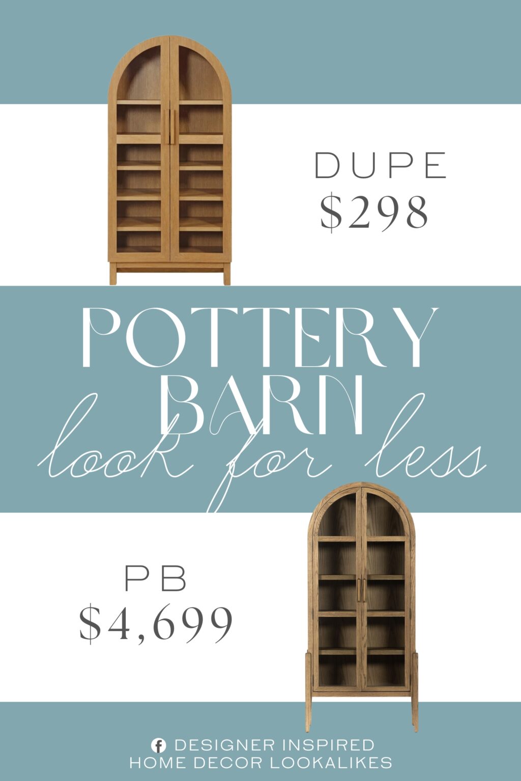 Pottery Barn Scout Display Cabinet Dupe. Spacious cabinet for storage and display.