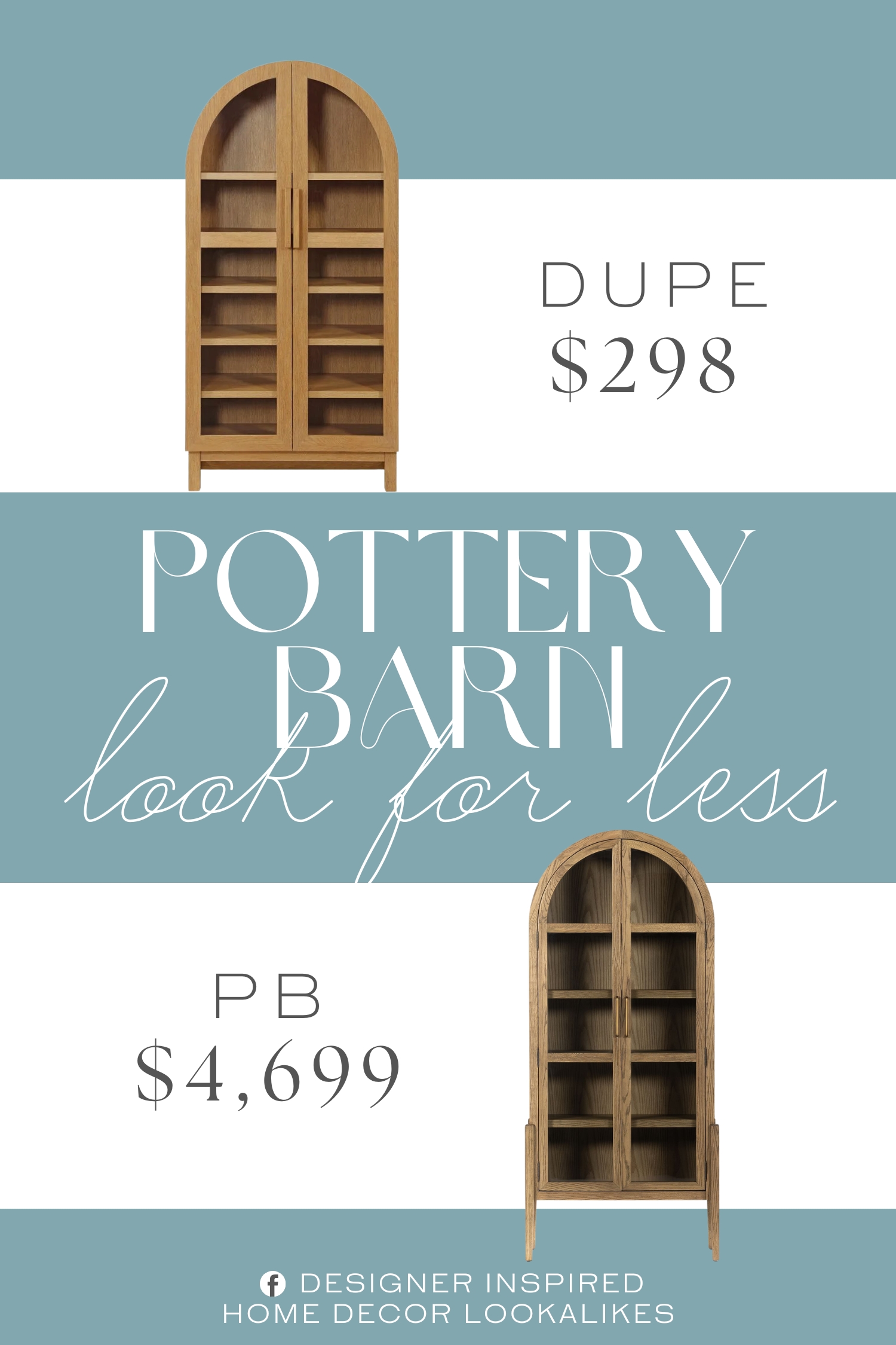Pottery Barn Scout Display Cabinet Dupe. Spacious cabinet for storage and display.