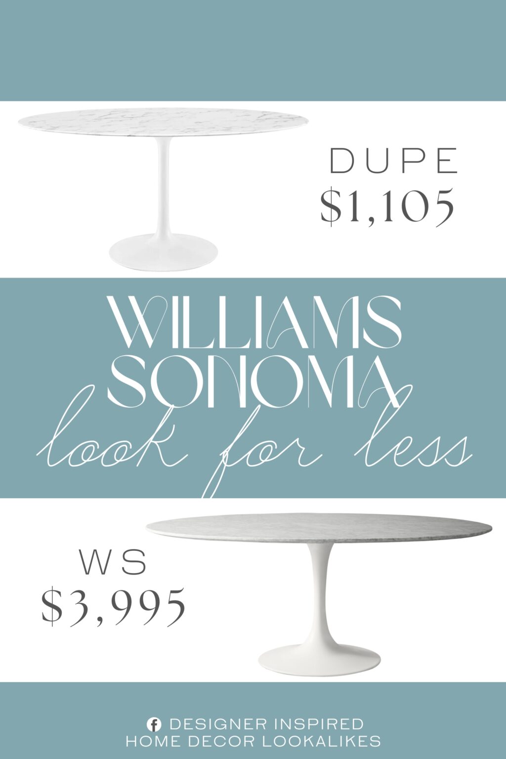 Williams Sonoma Tulip Oval Pedestal Dining Table Dupe. Its oval tabletop is crafted with artificial marble and a beveled edge for a contemporary yet timeless design. Embodying an iconic mid-century silhouette, this pedestal dining table floats on a sleek tapered metal pedestal base with a chip-resistant lacquered finish.