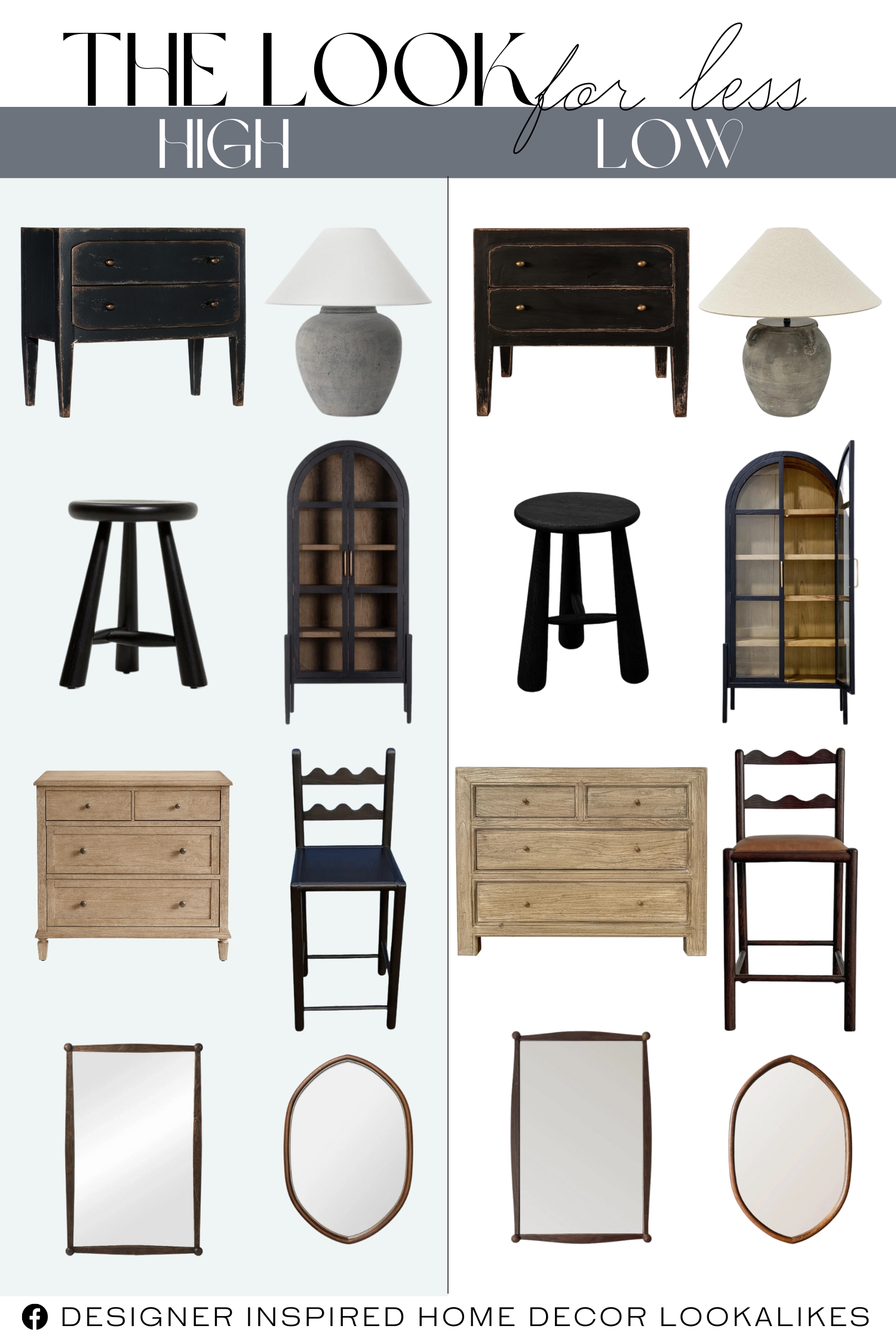 Organic Modern Style for Less. Handcrafted Oak Oval Mirror. Reclaimed Elm Wood Four Drawer Table. Solid Oak Country French Counter Stool. Alice Rectangle Wall Mirror. Handcrafted Solid Wood Round Stool. Arched Glass Door Display Cabinet. Handcrafted Solid Poplar Two-Drawer Side Table. Organic Modern Lamp.