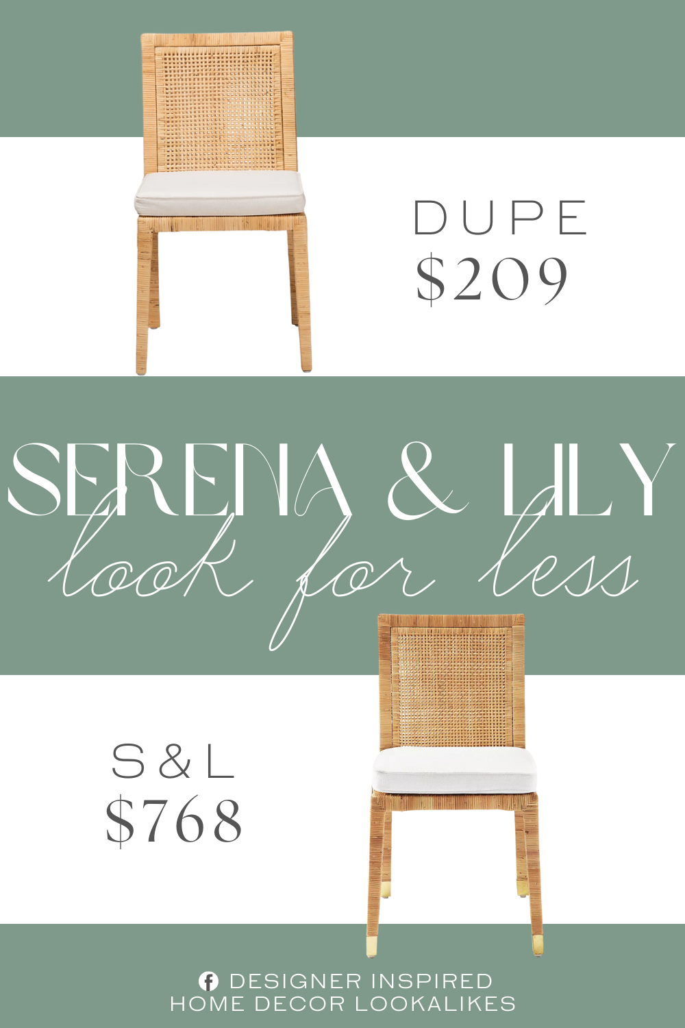Serena & Lily Balboa Rattan Side Chair Dupe. Handmade in Indonesia, this is constructed from sturdy wood.