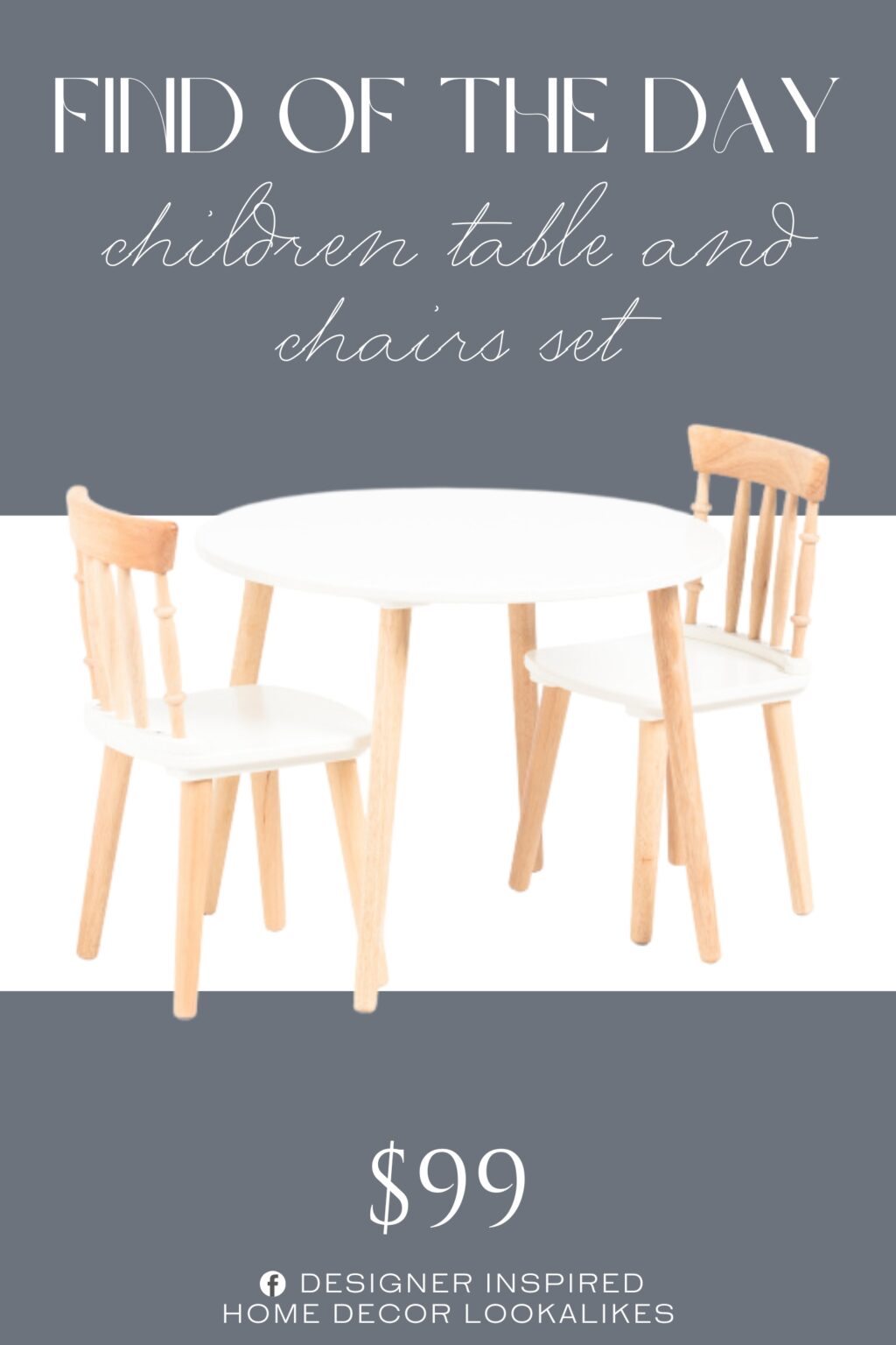 Find of the Day Children's Wooden Table And Chairs Set. set includes table and 2 chairs, maximum weight: 110lbs, made from sustainable wood, ideal for eating, reading and role playing fun