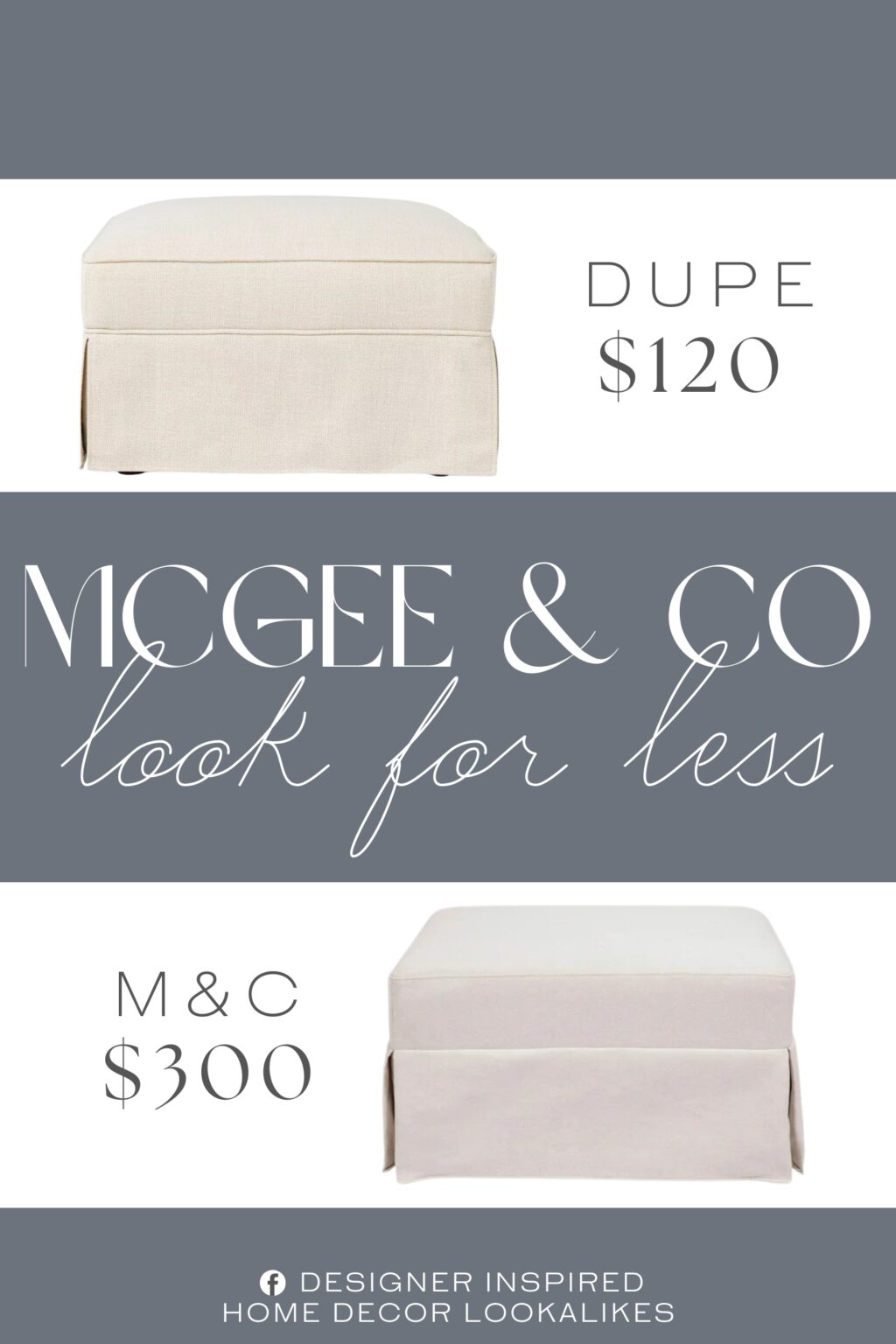 McGee & Co Crawford Gliding Ottoman Dupe. This rectangular ottoman features soft upholstery in a solid hue. Crafted with a wooden frame, it makes a functional and stylish addition to your living room or any other space.