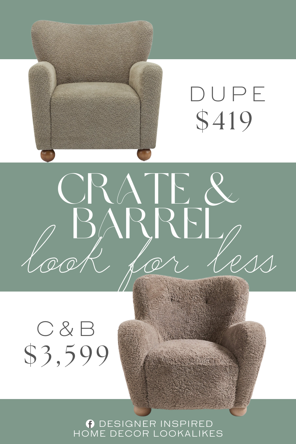 Crate & Barrel Le Tuco Grande Accent Chair Dupe. Designed with generous cushioning and an ergonomic shape, this chair offers all-day seating comfort ideal for lounging, reading, or hosting guests in style.