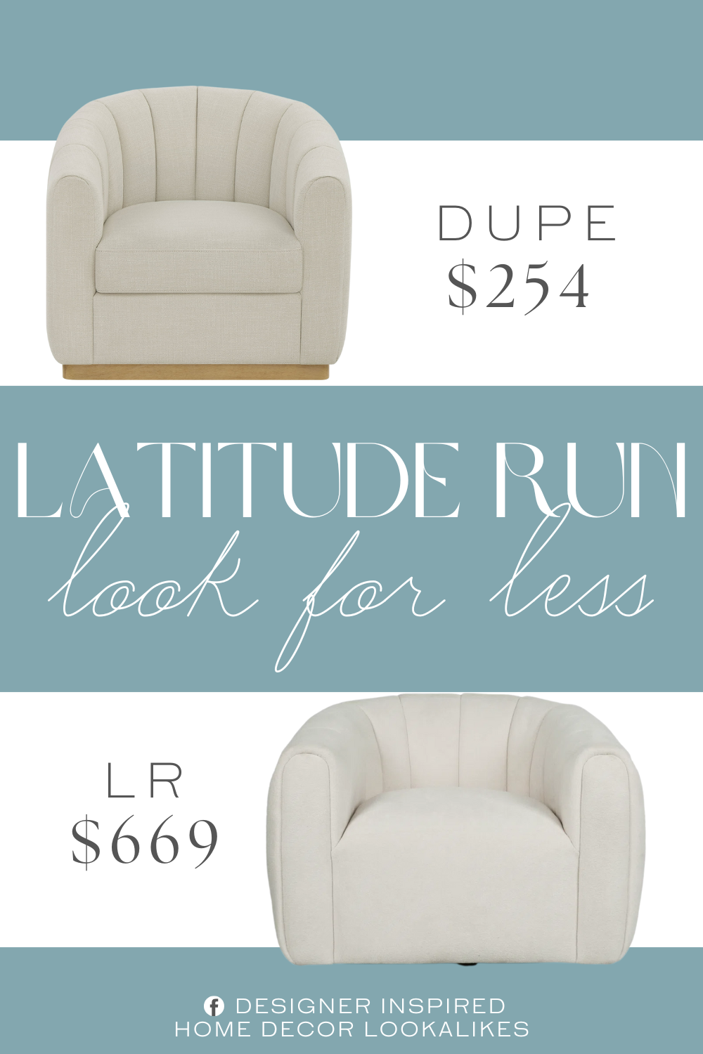 Latitude Run Maravilla Upholstered Swivel Barrel Chair Dupe. Solid wood base | Polyester foam seat | Sumptuous cream linen fabric.