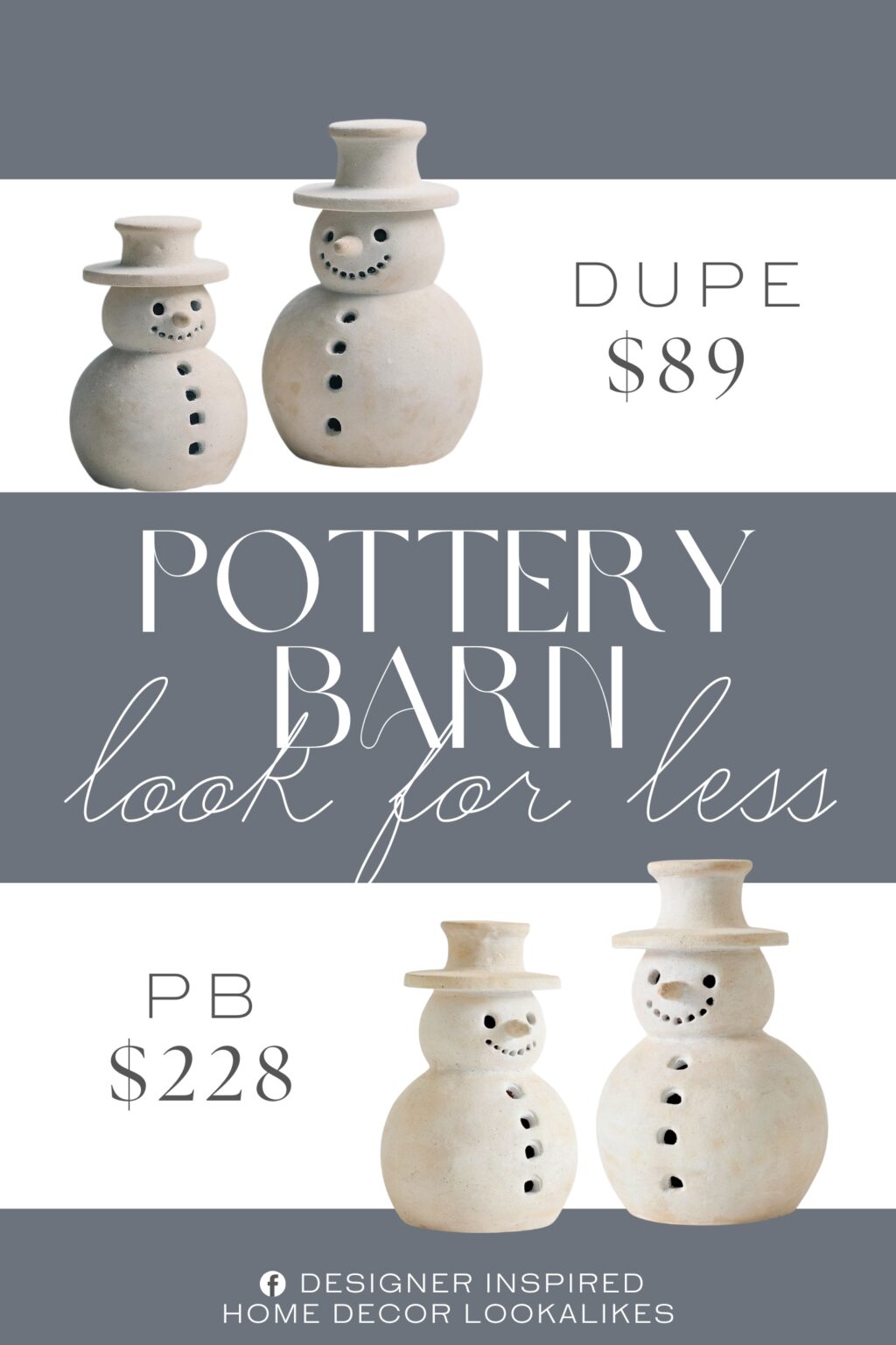 Pottery Barn Terracotta Snowman Dupe. Constructed from quality clay, these white snowman decorations are designed to withstand the test of time; The craftsmanship ensures that these Christmas snowman figurines remain a staple in your holiday decoration, offering enduring beauty as both indoor and outdoor Christmas table decorations