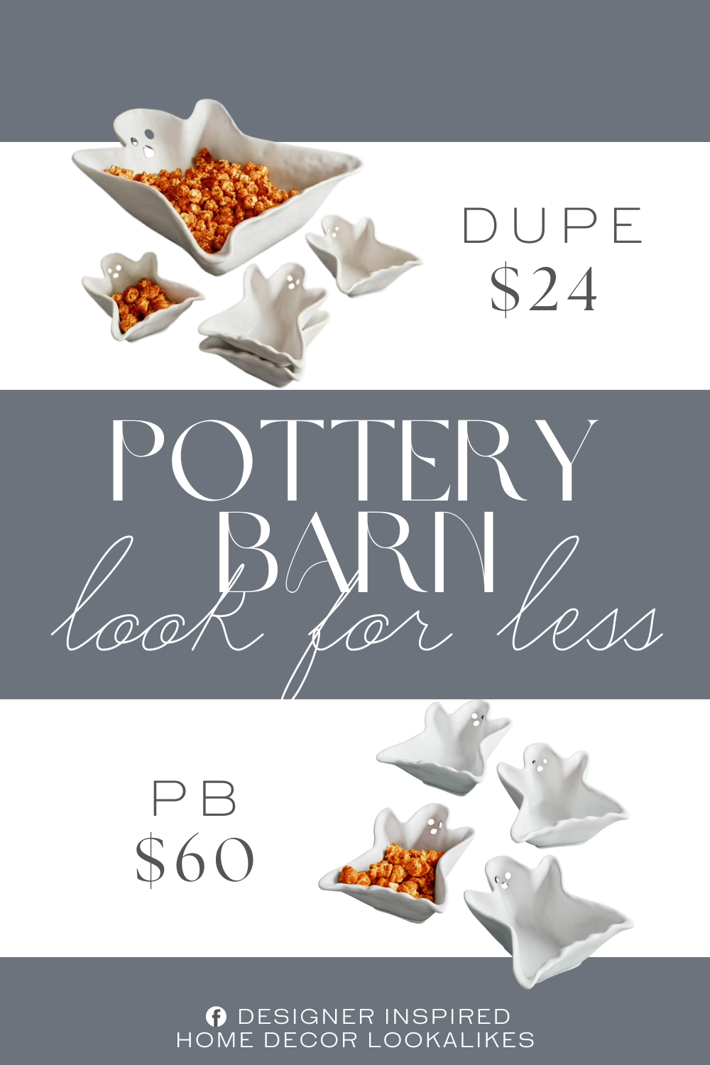 Pottery Barn Gus the Ghost Stoneware Snack Bowls Dupe. Made to withstand the thrills of Halloween night, ensuring long-lasting scares. Features eerie colors, sinister details, or spooky effects for maximum impact.