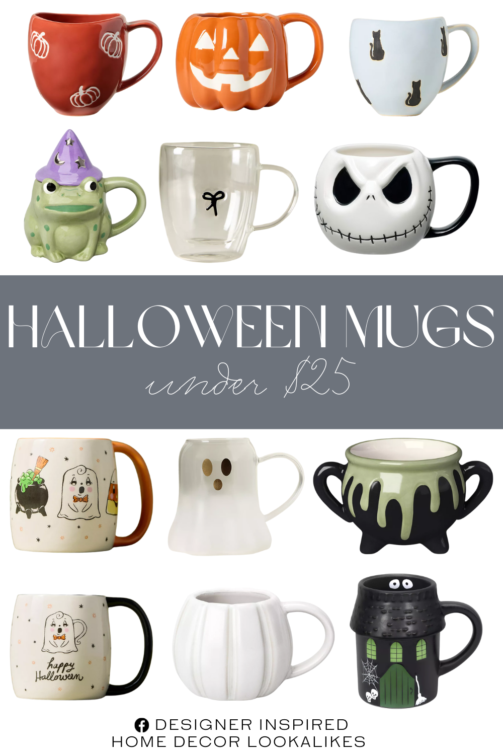 Halloween Mugs under $25. Vida Icon Mug: Halloween Edition. Spooky Friends Stoneware Mug. Icon Glass Mug. Happy Halloween Stoneware Mug. Ghost Borosilicate Glass Mug. Figural Jack O' Lantern Glazed Stoneware Mug. Disney Jack Skellington Mug. Halloween Stoneware Figural Pumpkin Mug White. Figural Cauldron Mug. Figural Haunted House Mug.