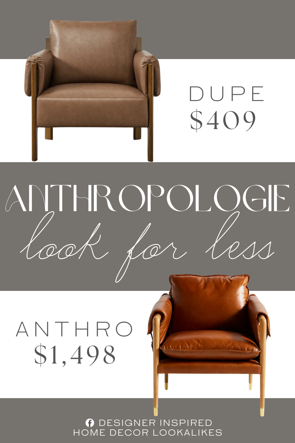 Anthropologie Havana Leather Chair Dupe. Crafted from kiln-dried solid wood and engineered wood, the sturdy corner-blocked frame ensures long-lasting durability.