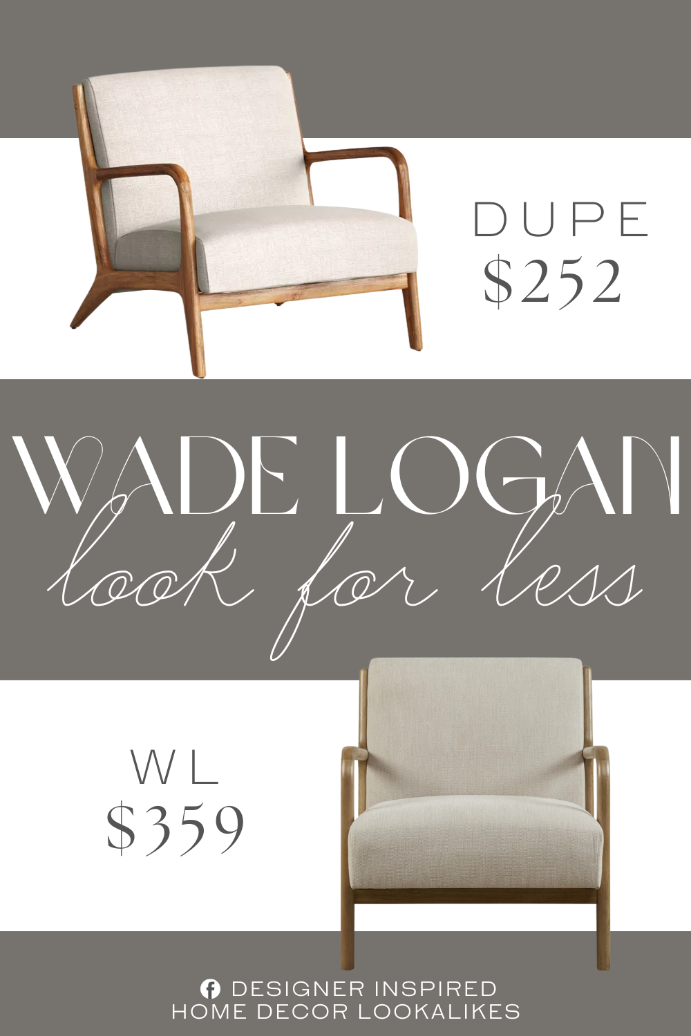 Wade Logan Novak Upholstered Mid-Century Armchair Dupe. Constructed from wood in a warm distressed finish, this beautiful upholstered armchair features a padded seat and back to keep you comfortable whether you're reading, watching TV or just hanging out.